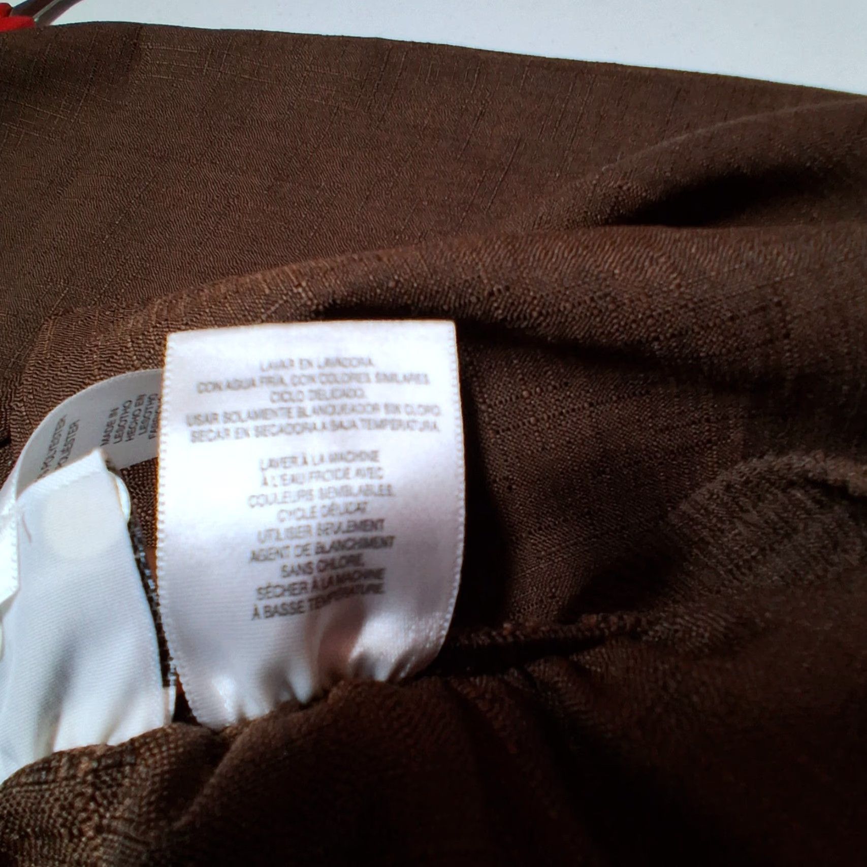 Vintage VINTAGE Alfred Dunner Pants Plus Size 20 Brown Woven Slacks Elastic Waist Pull On Dress Pants Women Size 42" / US 20 - 6 Thumbnail