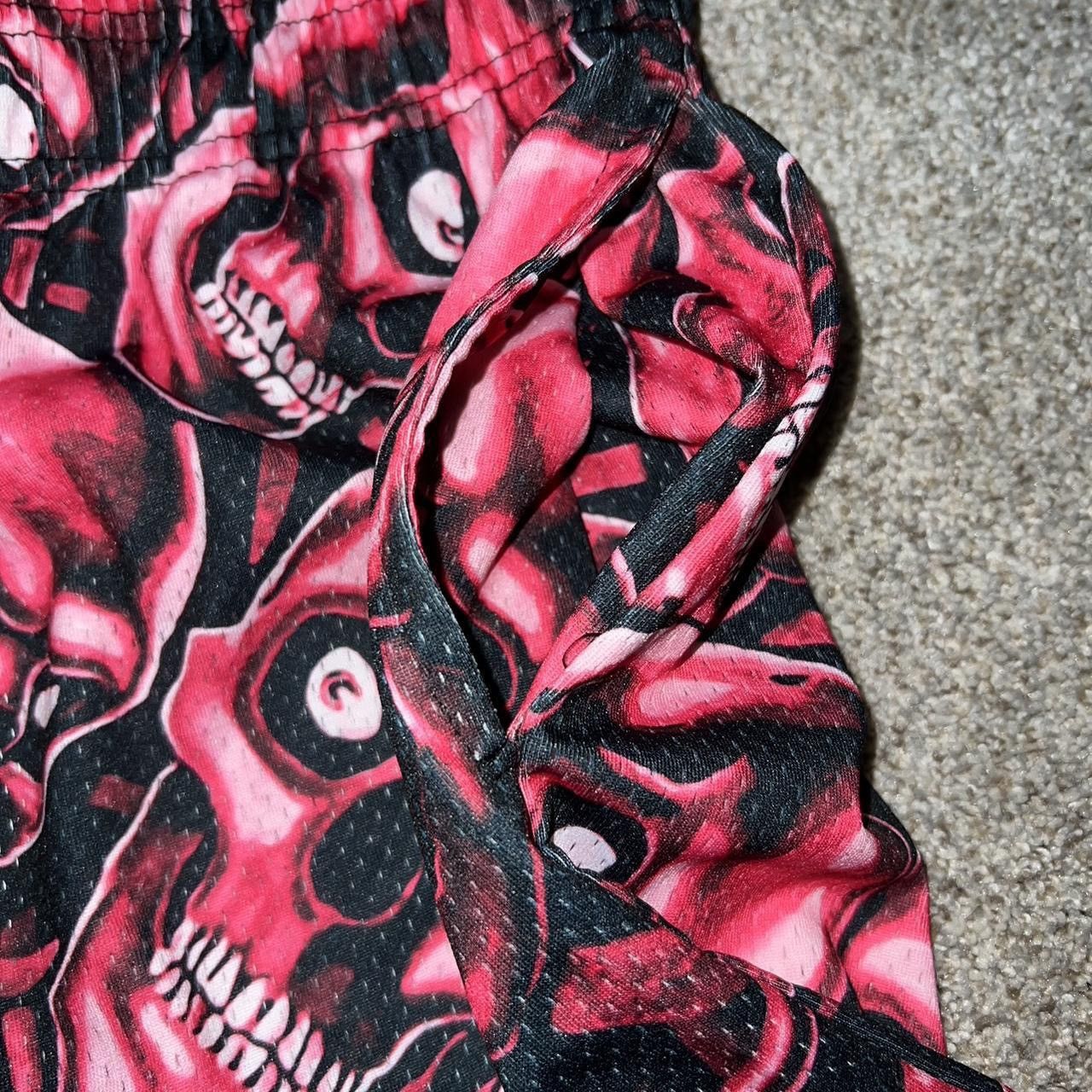 Other liquid blue skull style print red shorts mesh Size US 32 / EU 48 - 4 Thumbnail