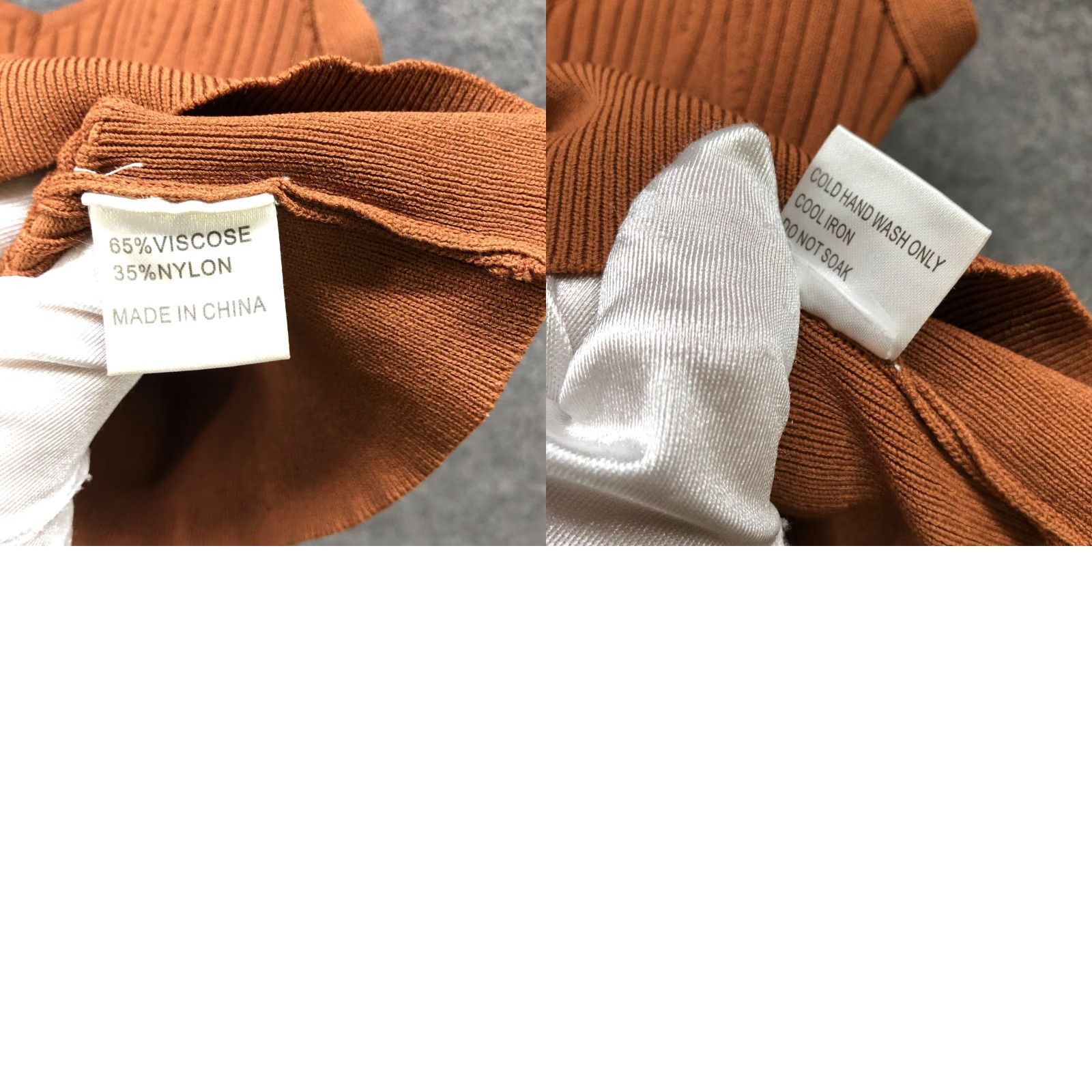 Vintage VINTAGE? No — Seek The Label Ribbed Knit Cami Top Womens XS Tan Brown V-Neck Tank Top Casual Basic Knit Sexy Slim Stretch Size XS / US 0-2 / IT 36-38 - 8 Thumbnail