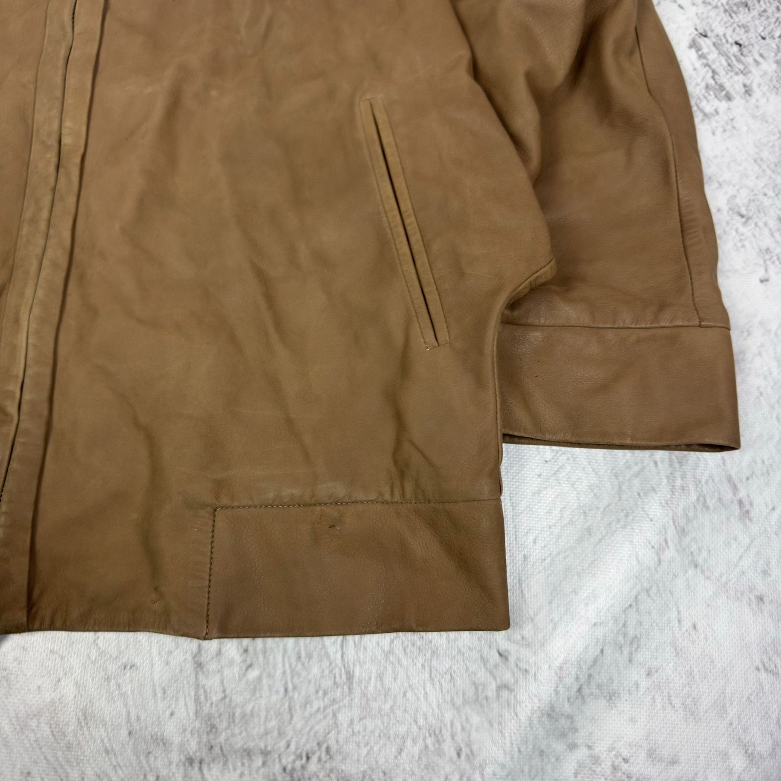 Hugo Boss Boss Hugo Boss Women's brown Leather Full Zip Jacket 8 Size S / US 4 / IT 40 - 4 Thumbnail