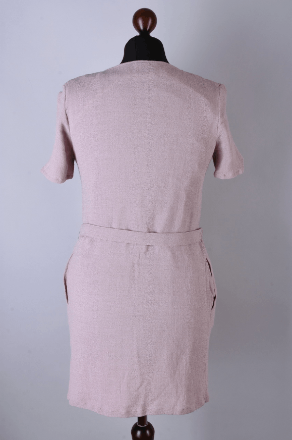 A.P.C. Women's A.P.C. Dusty Pink Linen Blend Shirt Dress Size M Size M / US 6-8 / IT 42-44 - 3 Thumbnail