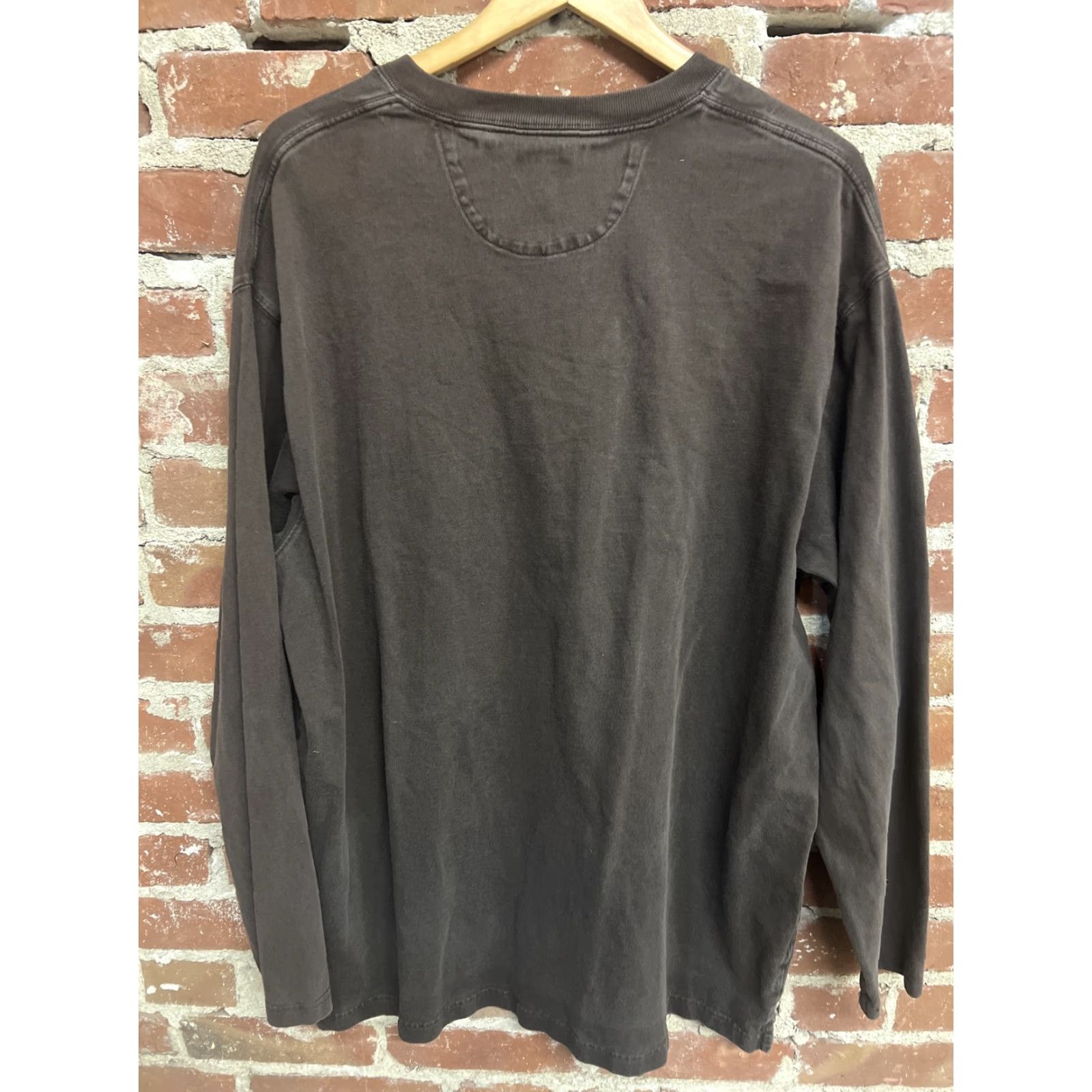 Vintage Duluth Mens Henley T-Shirt Relaxed Fit Long Sleeve Cotton Brown XL T-Shirt Size US XL / EU 56 / 4 - 3 Thumbnail