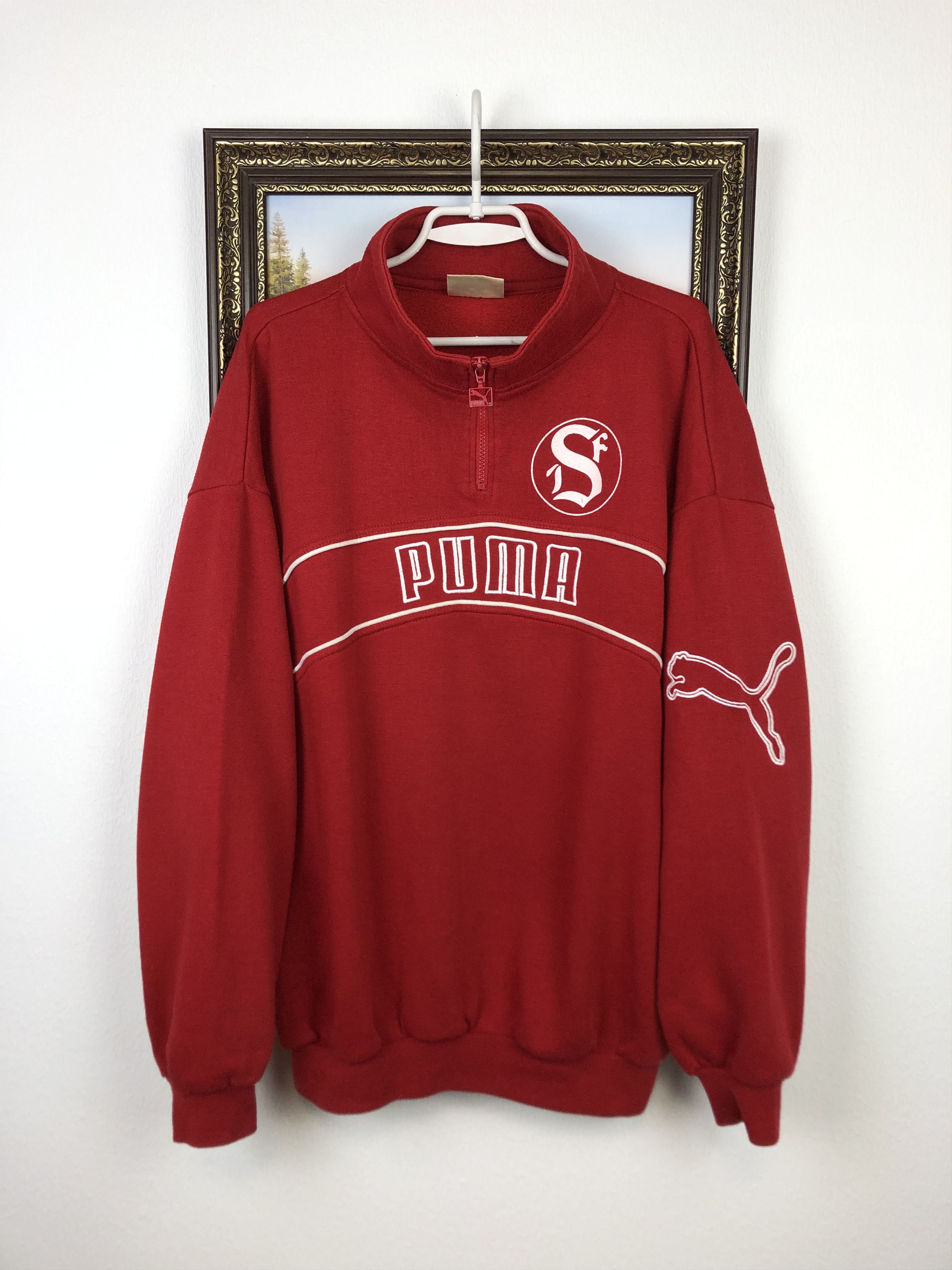 Puma Vintage Sandviken Football Jacket Soccer Track Sweatshirt Size US XL / EU 56 / 4 - 1 Thumbnail