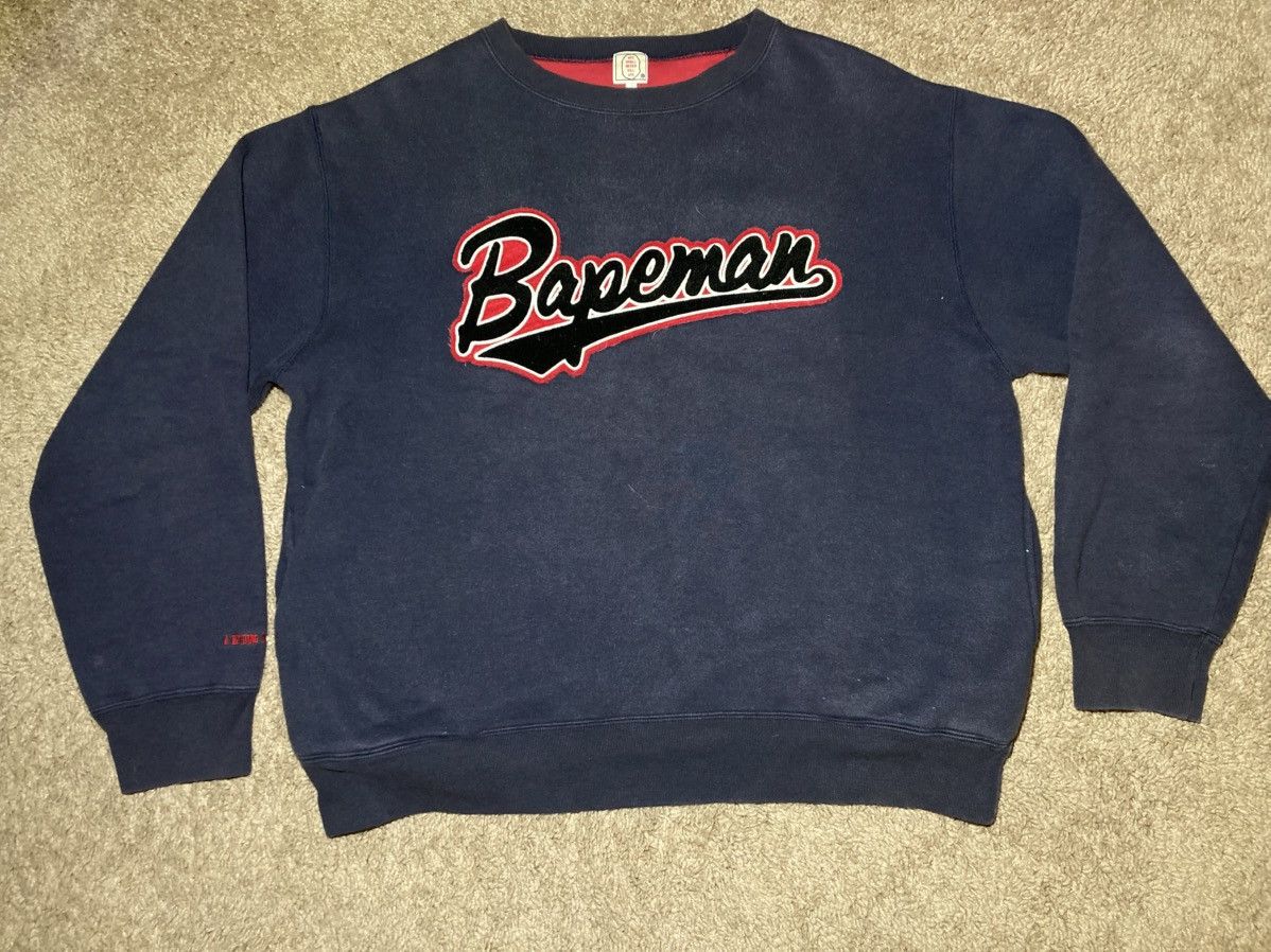 Bape 2006 Bape Bapeman Superman Script Varsity Logo Sweat Comics Size US L / EU 52-54 / 3 - 2 Thumbnail