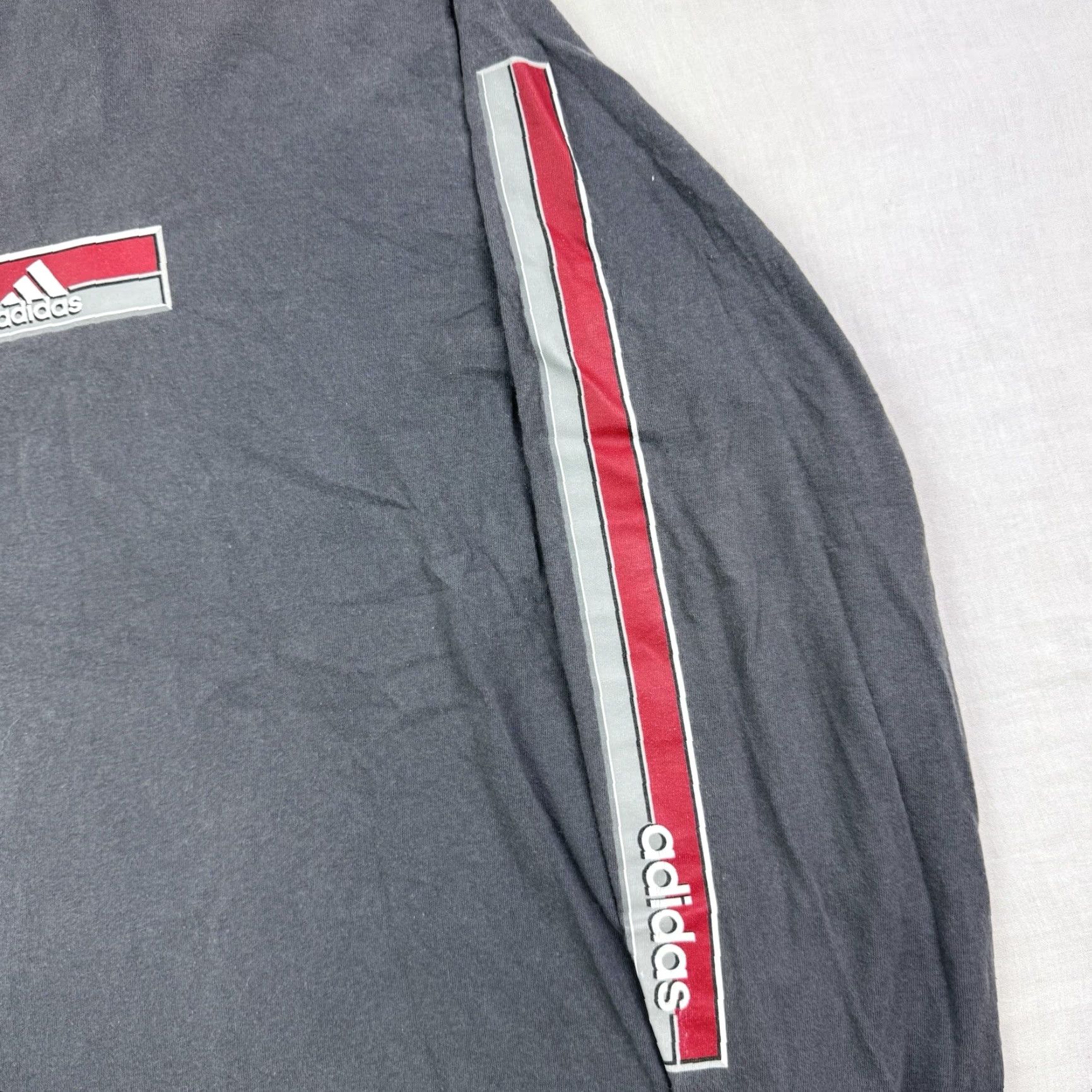 Adidas VINTAGE Adidas Long Sleeve T-Shirt Men XL Gray Hipster 90s Y2K Sports America Size US XL / EU 56 / 4 - 3 Thumbnail