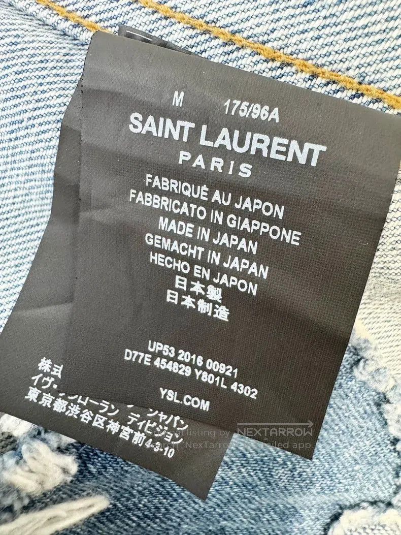 Saint Laurent Paris Saint Laurent Blue Denim Jacket M. Size US M / EU 48-50 / 2 - 4 Thumbnail