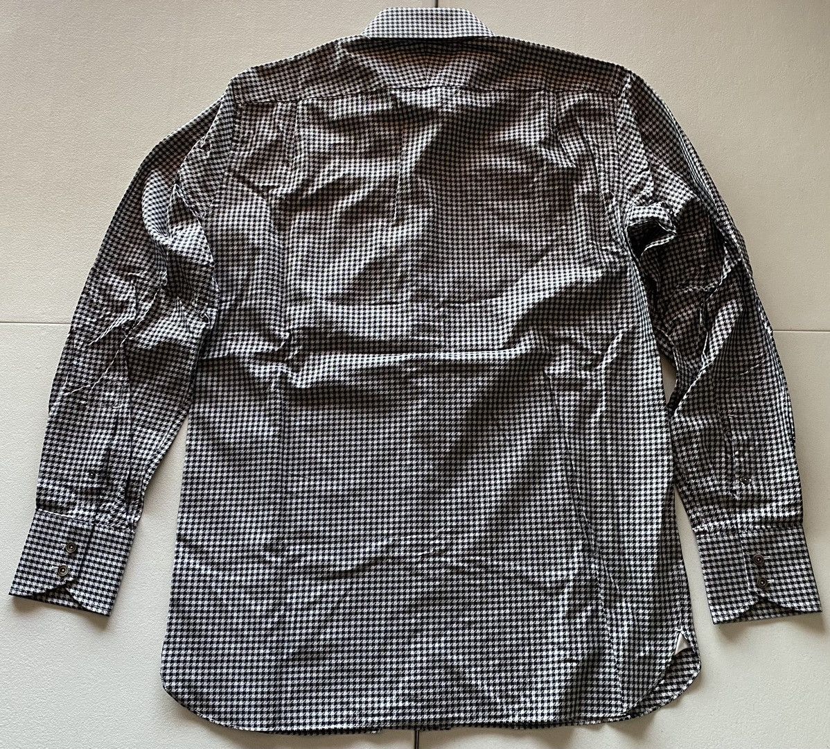 Tom Ford Tom Ford blk/silver houndstooth shirt 16 41e NEW Size US L / EU 52-54 / 3 - 4 Thumbnail