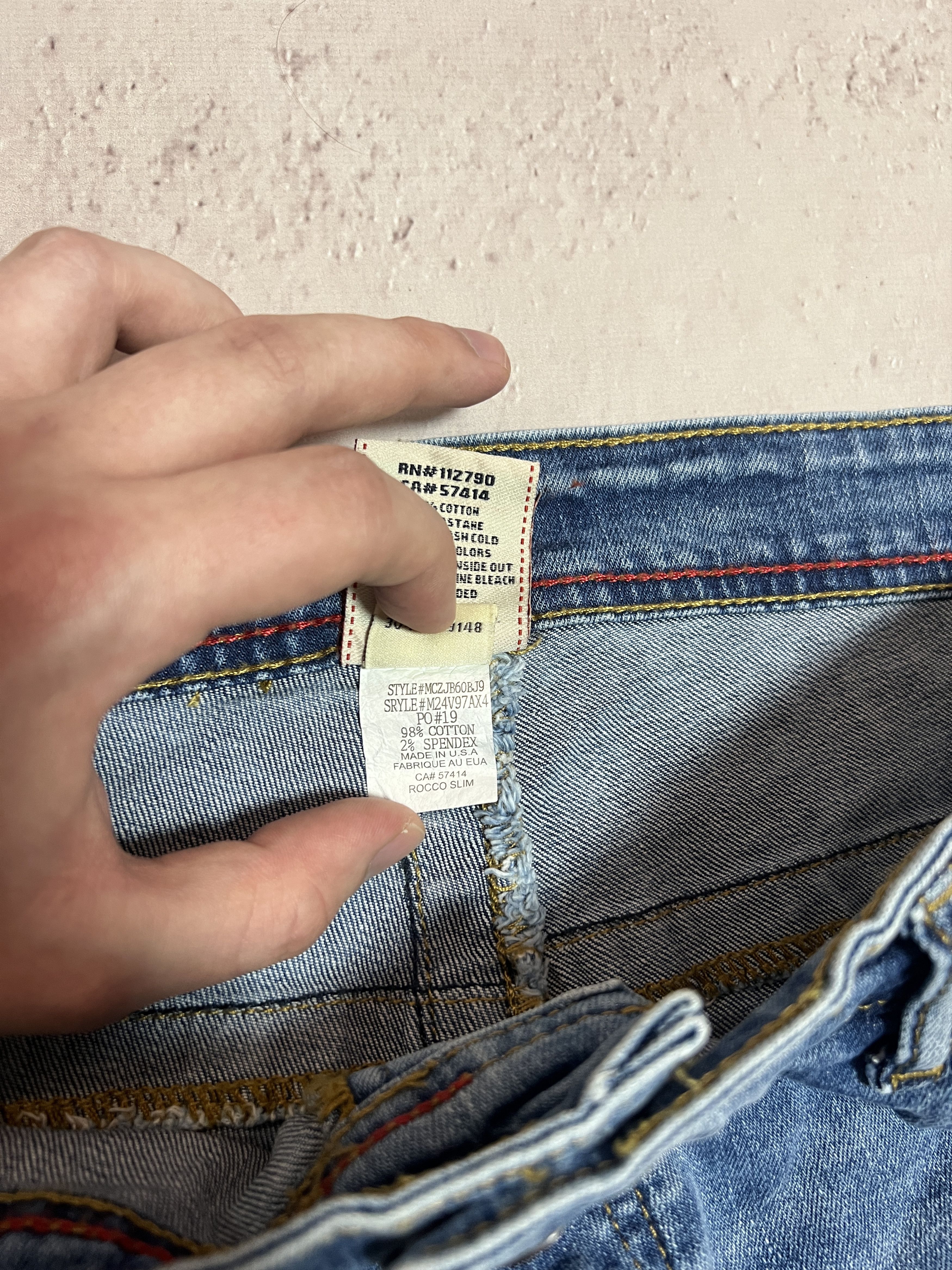 True Religion Vintage 2000s True Religion Rocco Slim Denim Jeans Size 38 Size US 38 / EU 54 - 16 Thumbnail
