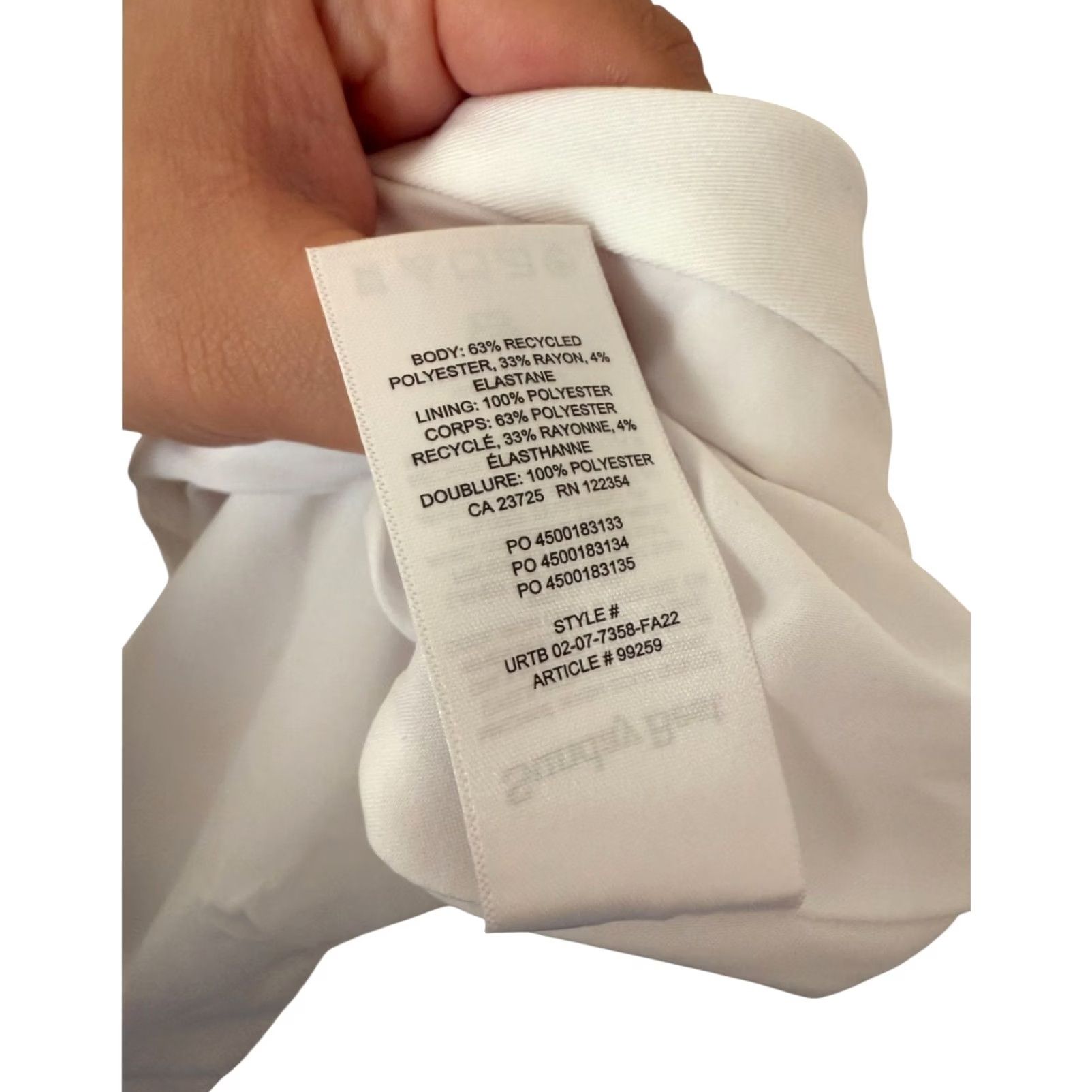 Aritzia NWT Aritzia SundayBest Tatiana White Mini Skirt W/Side Slit Zipper Closure-14 Women Skirt Short White 14 Womens Size 36" / US 14 / IT 50 - 5 Thumbnail