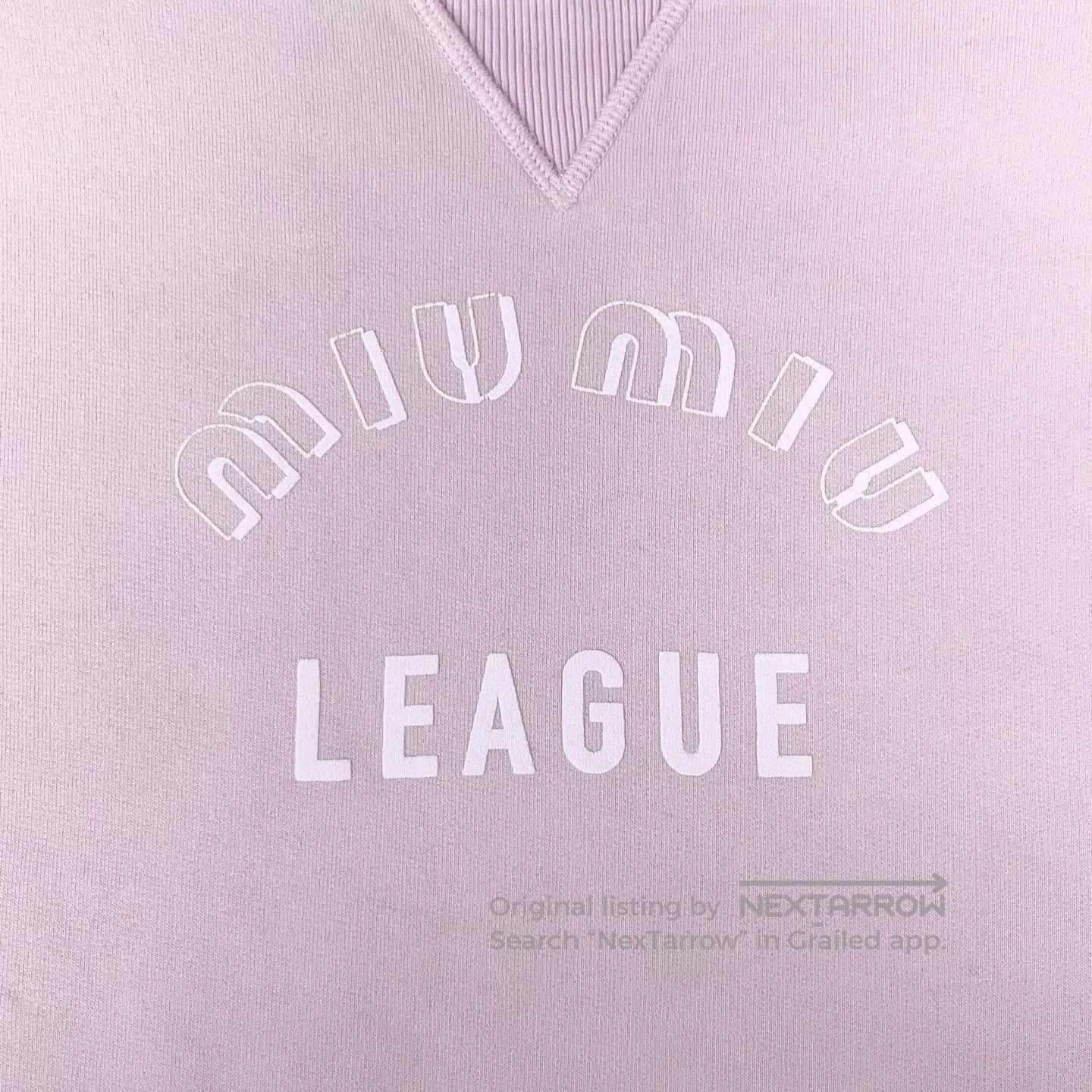 Miu Miu miu miu pink logo embellished sweatshirt. Size XS / US 0-2 / IT 36-38 - 5 Thumbnail