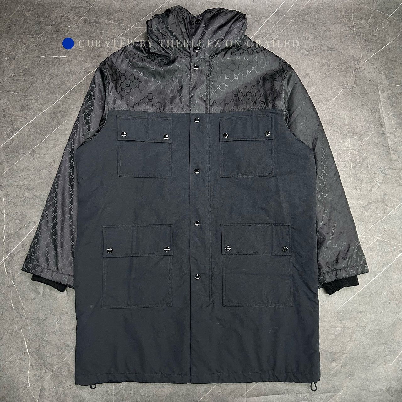 Gucci Monogram Hooded Parka in Black Size US M / EU 48-50 / 2 - 1 Thumbnail