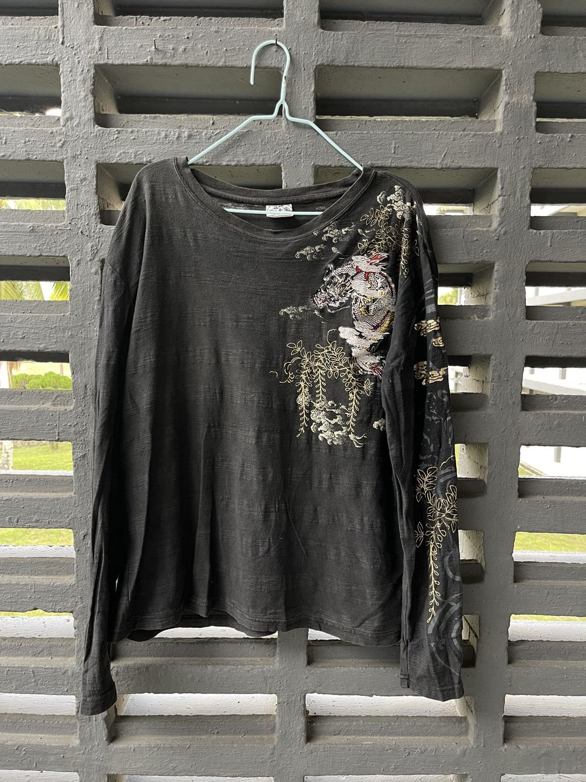 Japanese Brand Sukajan motif dragon long sleeve shirt Size US L / EU 52-54 / 3 - 1 Thumbnail