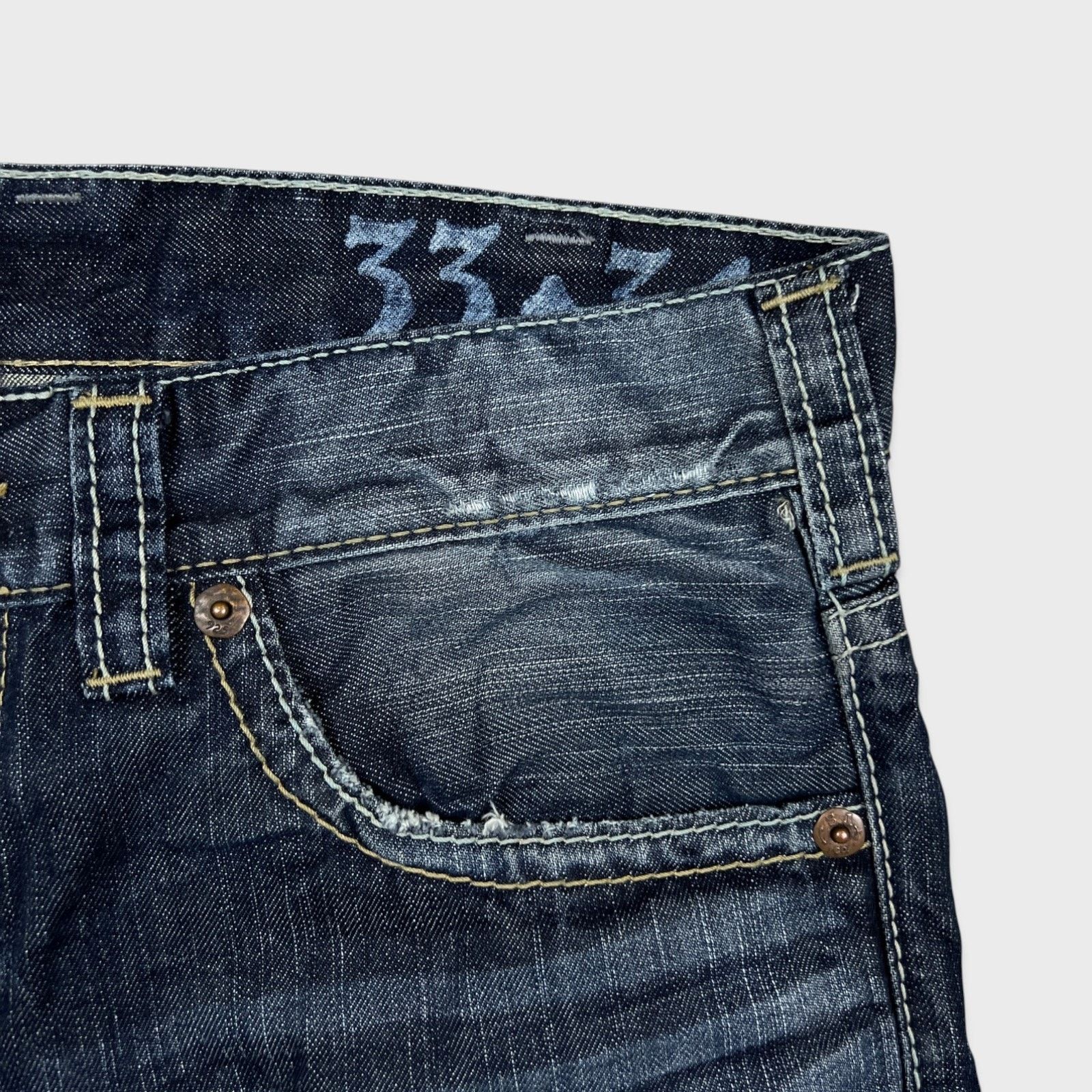 Silver Jeans Co. Silver Jeans Zac 33x34 Blue Relaxed Fit Straight Leg Denim Size US 33 - 4 Thumbnail