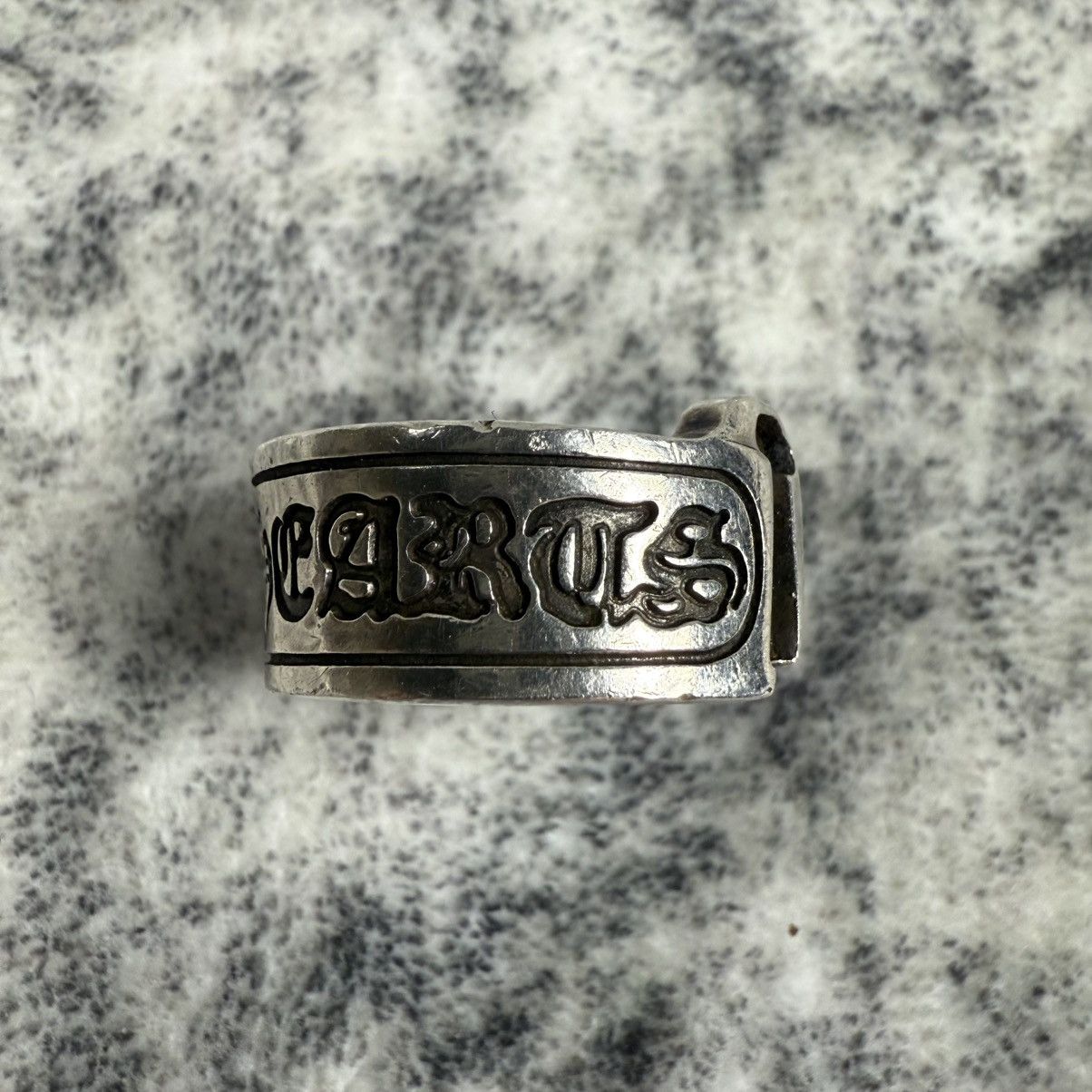 Chrome Hearts Chrome Hearts Large Scroll Label Silver Ring / SIZE 10 Size ONE SIZE - 3 Thumbnail