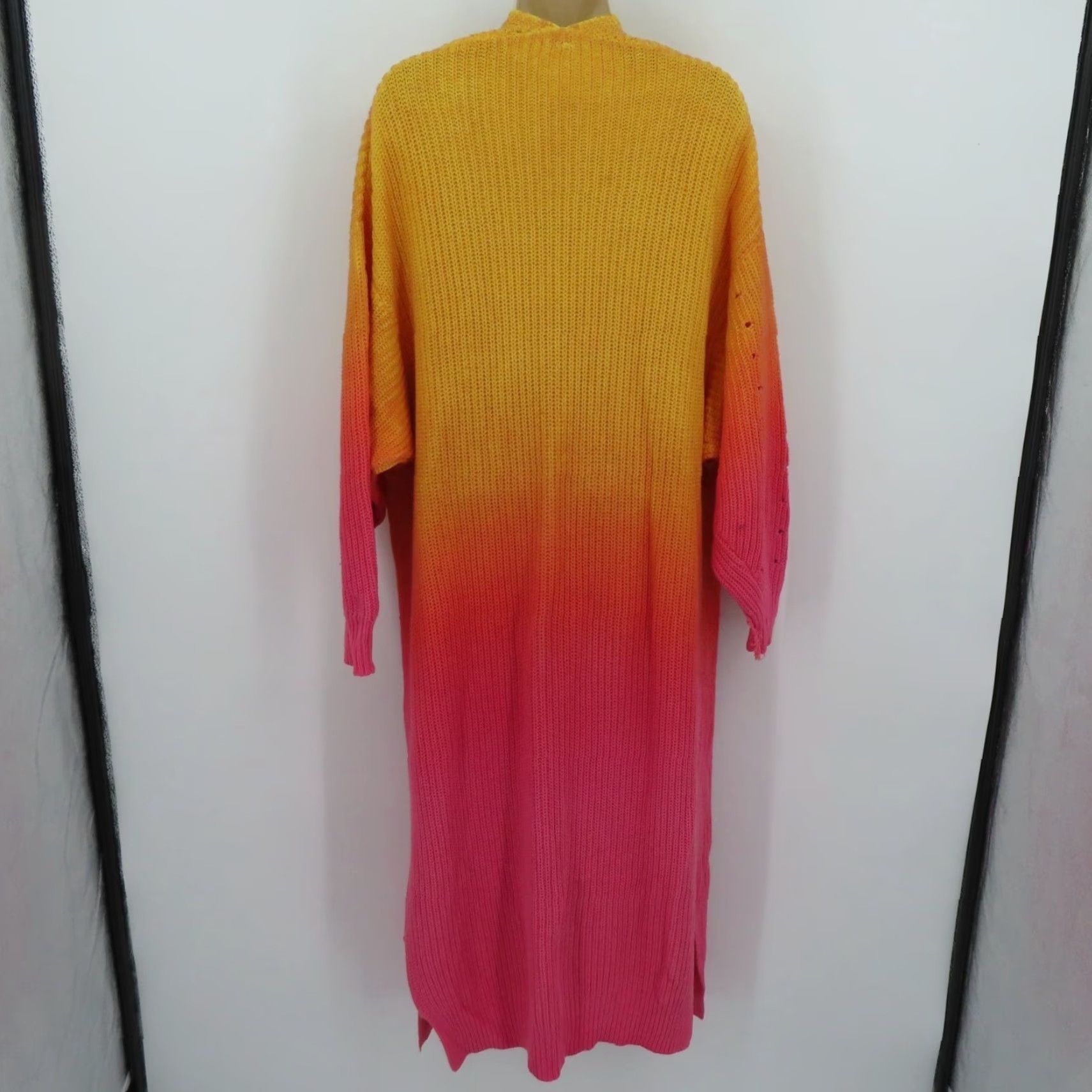 Free People Free People Cardigan Sweater Women XS Multicolor Ombre Yellow Orange Pink Maxi Size XS / US 0-2 / IT 36-38 - 6 Thumbnail
