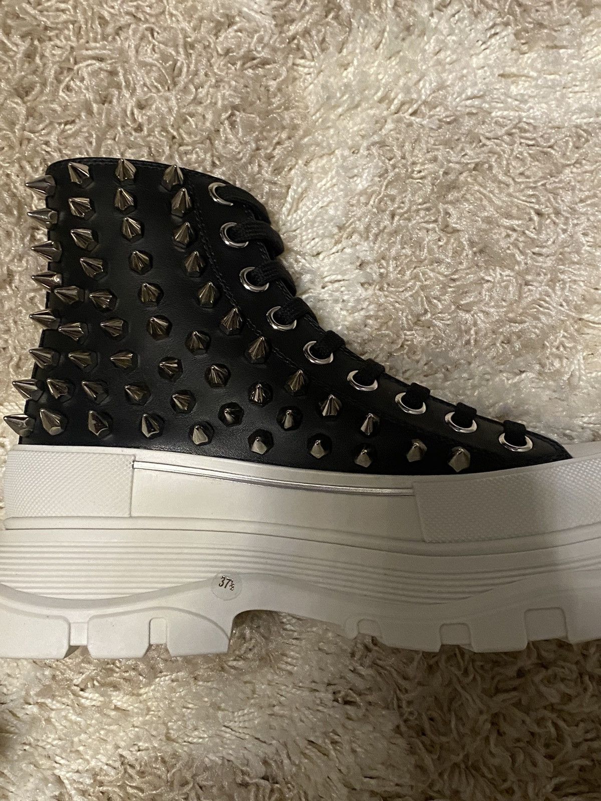 Alexander McQueen Studded Tread Slick Boot Size US 7.5 / IT 37.5 - 4 Thumbnail