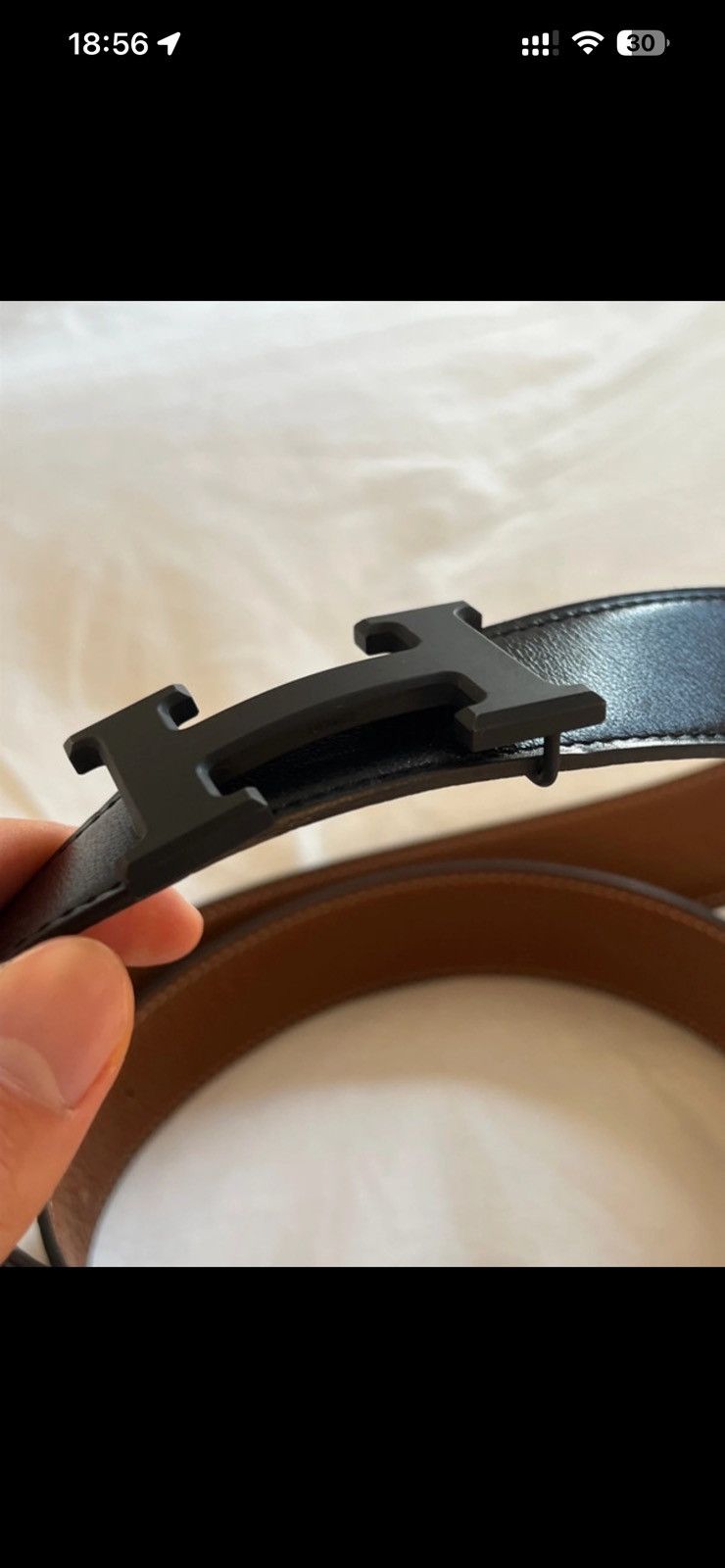 Hermes Hermes reversible belt Size 32 - 4 Thumbnail