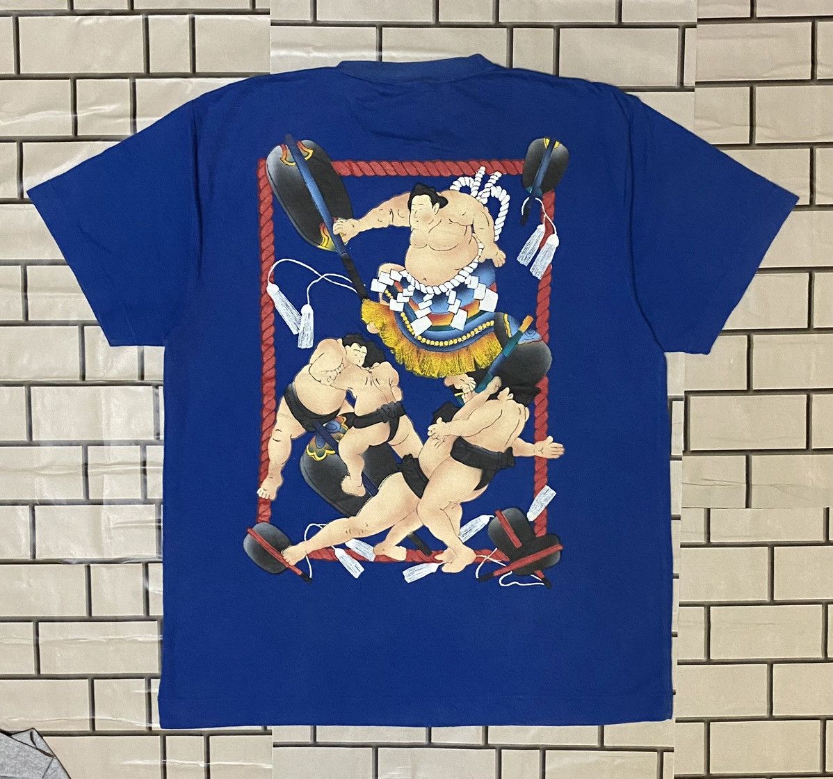 Samurai Jeans × Vintage Vintage 80s Japan sumo wrestler Geisha Samurai Ninja Tee Size US L / EU 52-54 / 3 - 4 Thumbnail
