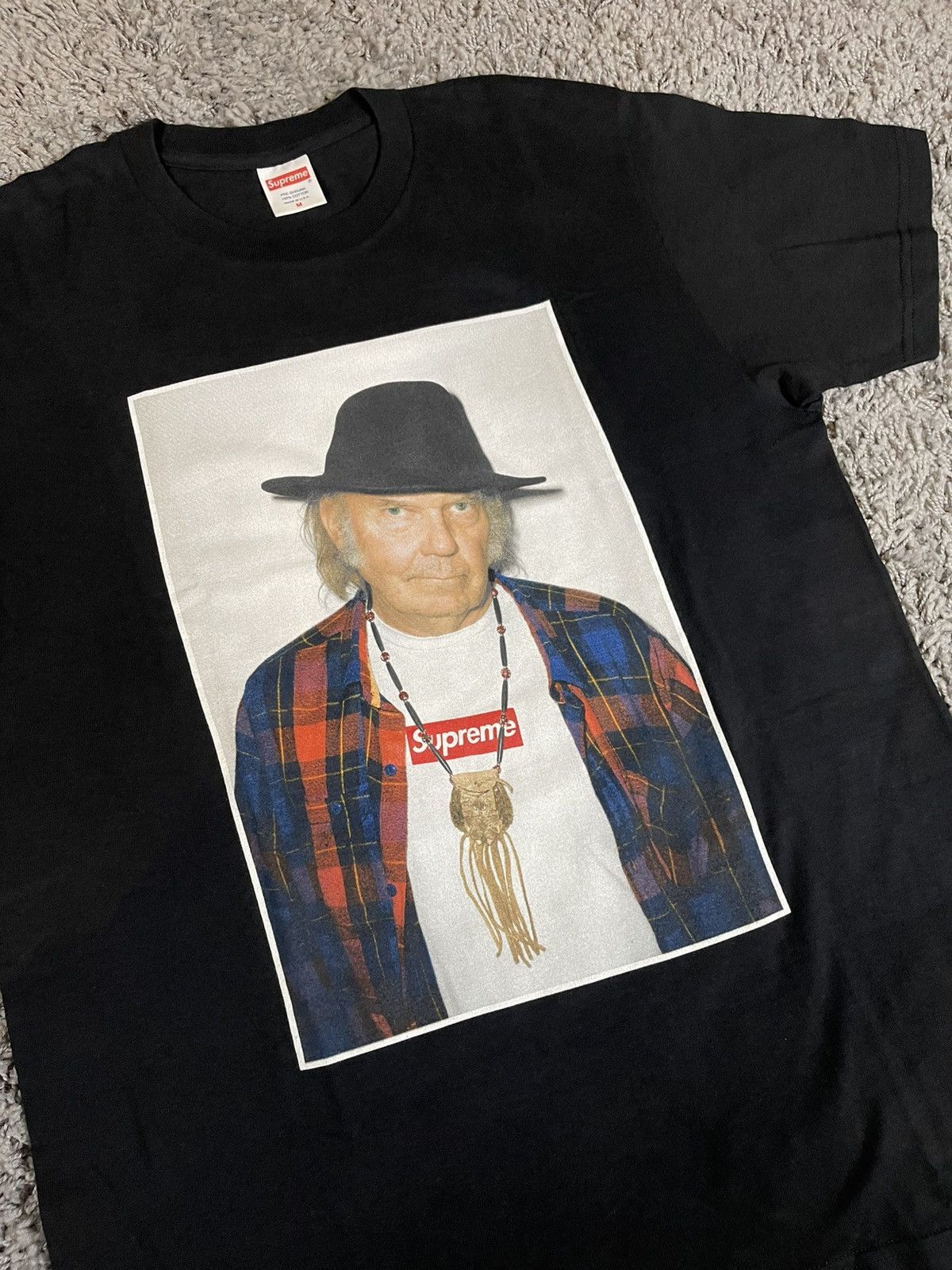 Supreme 2015SS Supreme Neil Young Photo Tee Black Size US M / EU 48-50 / 2 - 2 Thumbnail