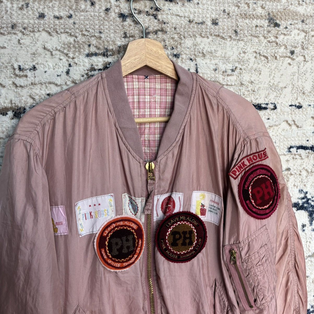Karl Helmut × Pink House Vintage Pink House Bomber Jacket Rare Design Size US L / EU 52-54 / 3 - 2 Thumbnail