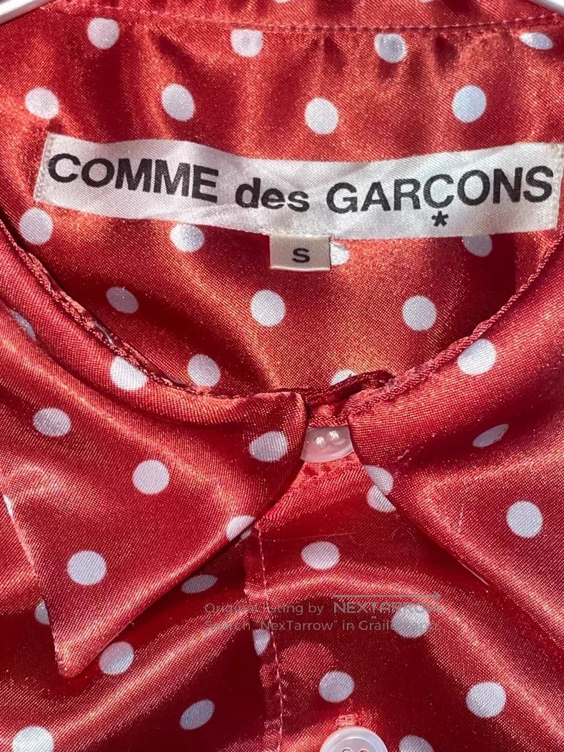 Comme des Garcons Comme Des Garcons Satin polka dot shirt with lace decorati Size S / US 4 / IT 40 - 6 Thumbnail