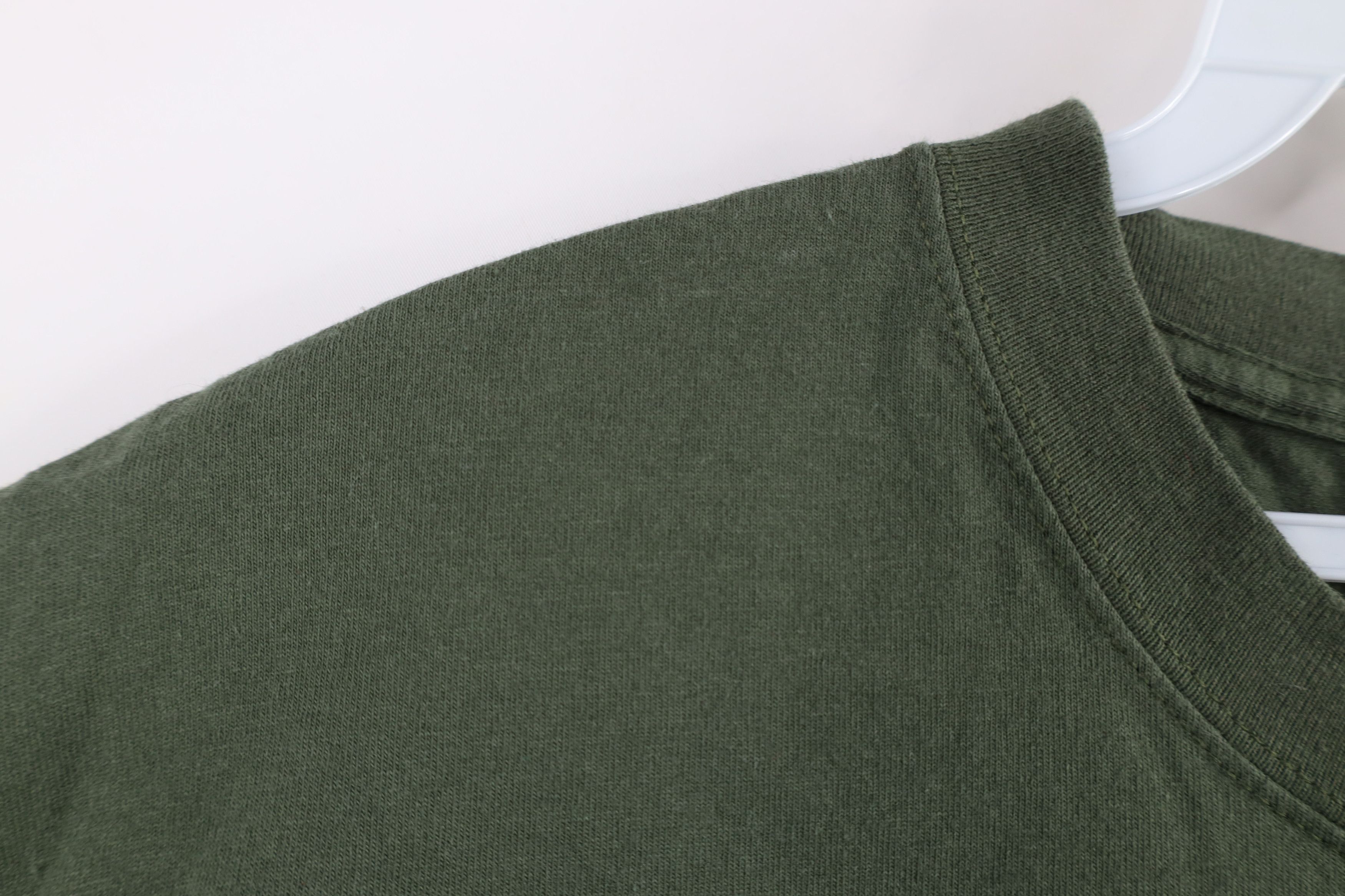 Vintage Vintage 90s Streetwear Heavyweight Cotton T-Shirt Green Size US M / EU 48-50 / 2 - 8 Thumbnail