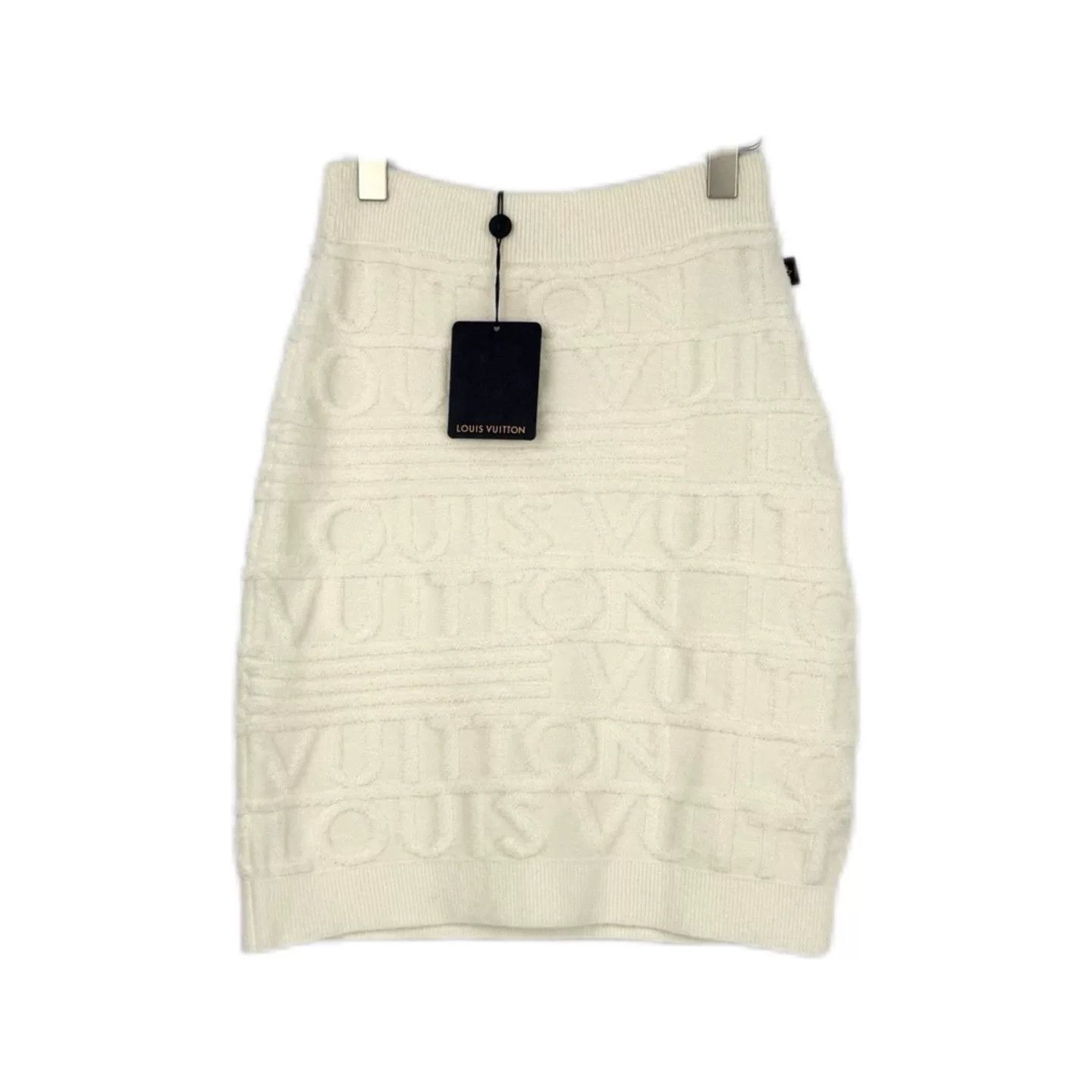 Louis Vuitton Louis Vuitton White Logo Wool Skirt Size US 26 / EU 42 - 1 Thumbnail