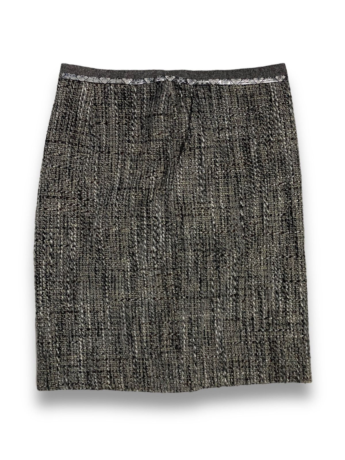 Max Mara Vintage ‘S Max Mara Wool Alpaca Blend Woven Yarn Mini Skirt Size 28" / US 6 / IT 42 - 3 Thumbnail