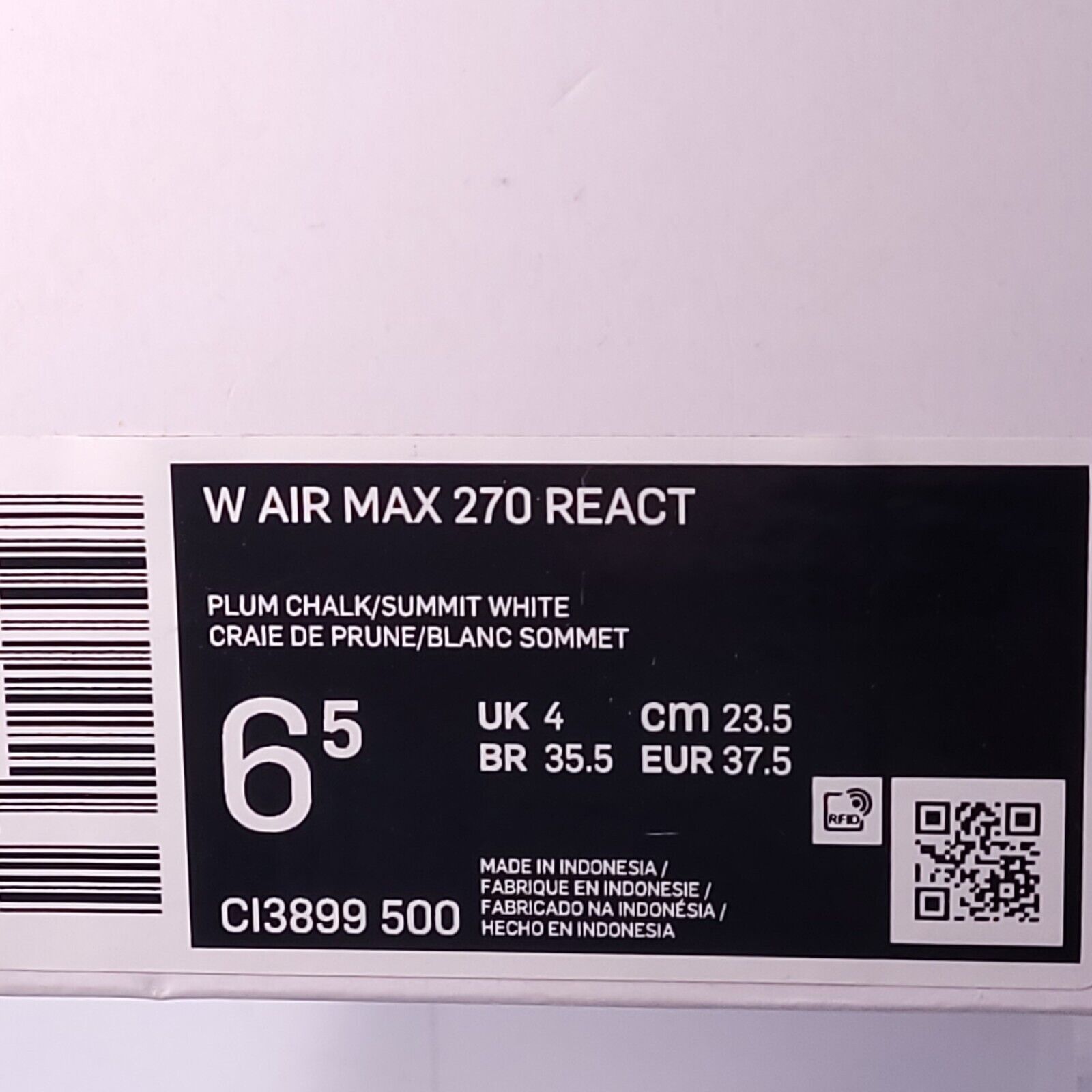 Nike Nike Air Max 270 React Shoe Womens Size 6.5 CI3899-500 Pink Size US 6.5 / IT 36.5 - 8 Thumbnail