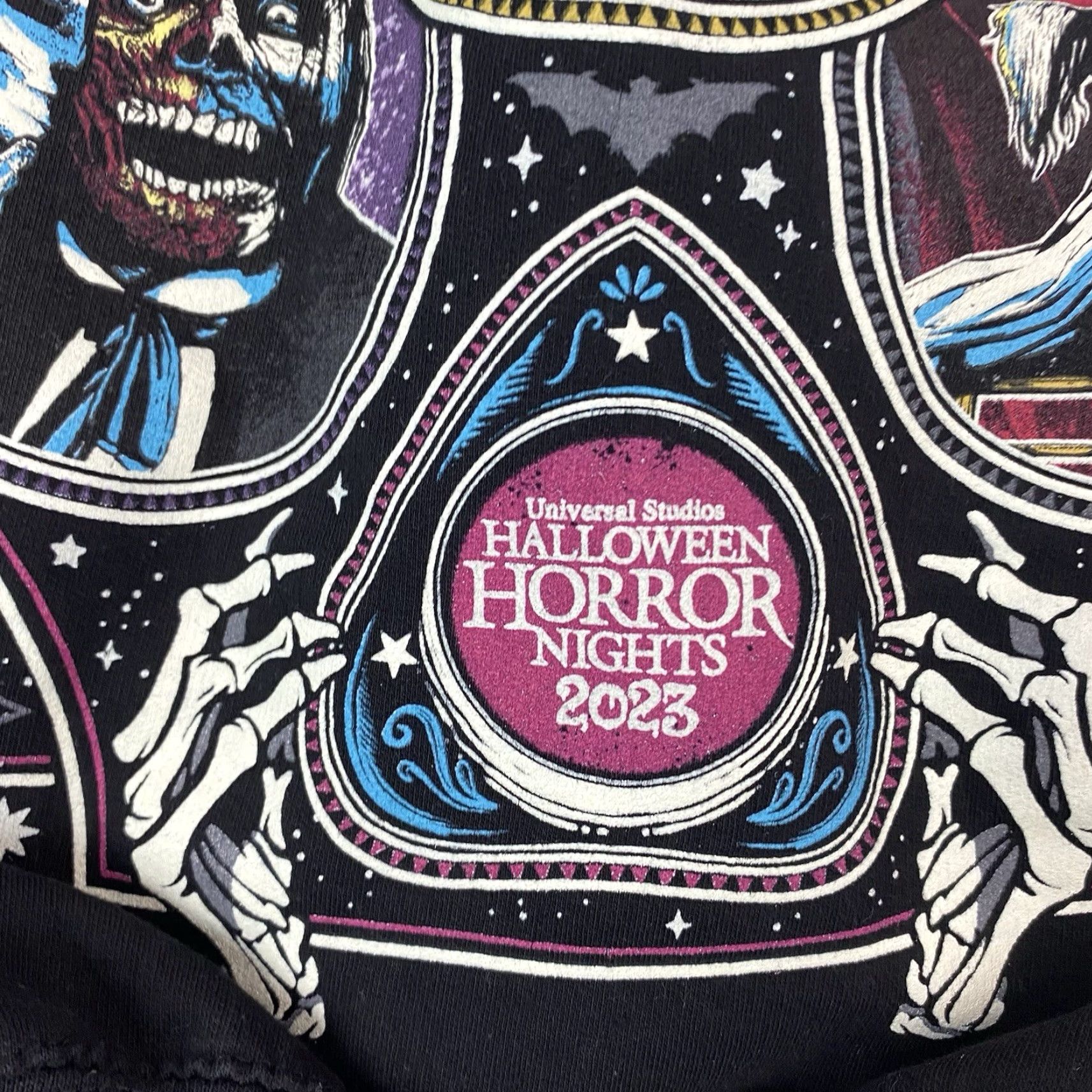 Vintage Univeral Studios Hoodie Adult Small 2023 Halloween Horror Nights Never Go Alone Size US S / EU 44-46 / 1 - 4 Thumbnail