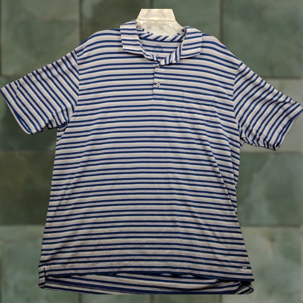 Peter Millar Peter Millar Polo Shirt Mens XL Purple Short Sleeve Striped Collared Button Golf Summer Comfort Size US XL / EU 56 / 4 - 1 Thumbnail