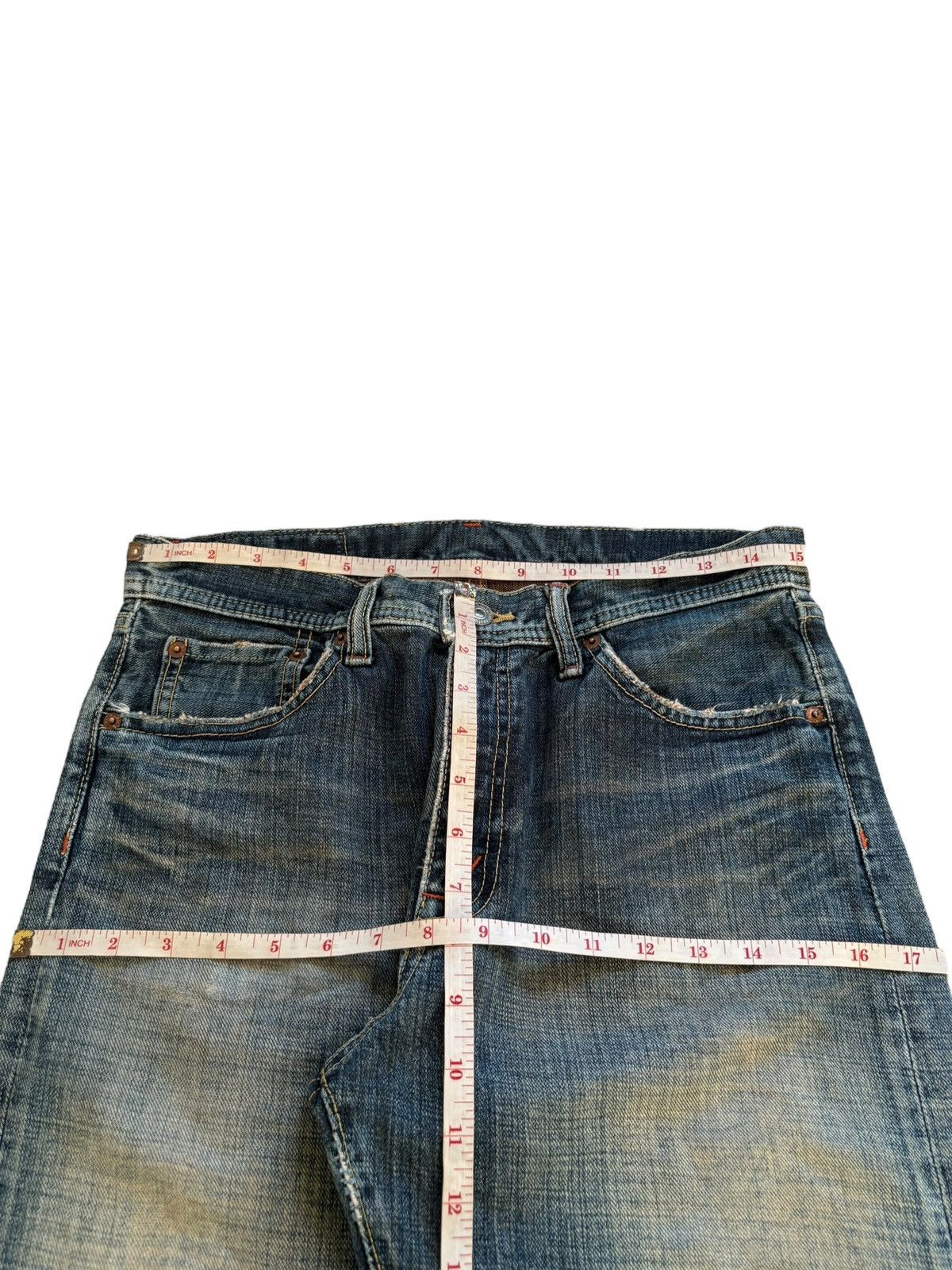 Japanese Brand Vintage Japanese Brand Rusty Mud Wash Ripped Loose Jeans Size US 31 - 12 Thumbnail