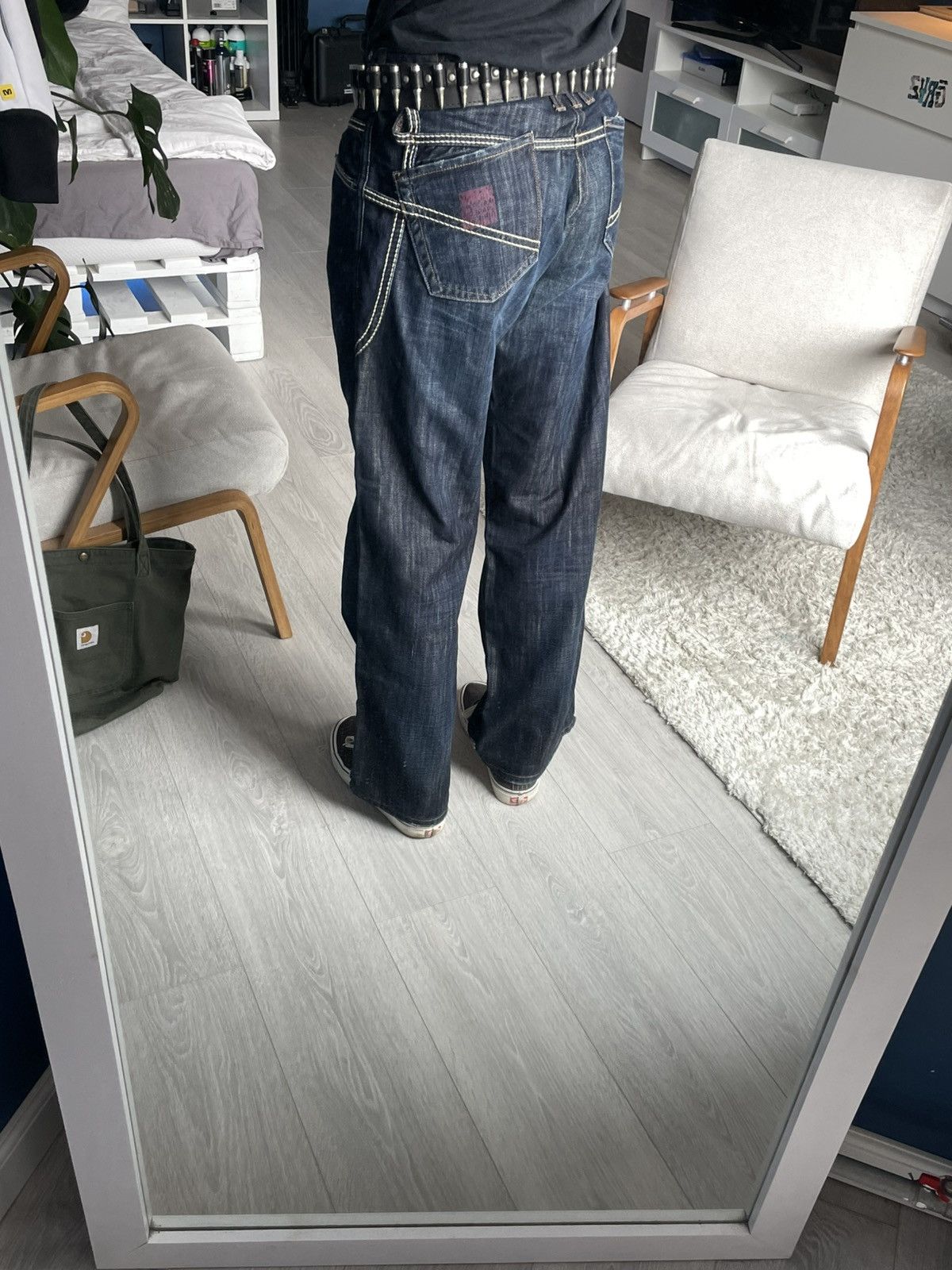 Marithe + Francois Girbaud Marithe Francois Girbaud Wide Jeans Size US 36 / EU 52 - 5 Thumbnail