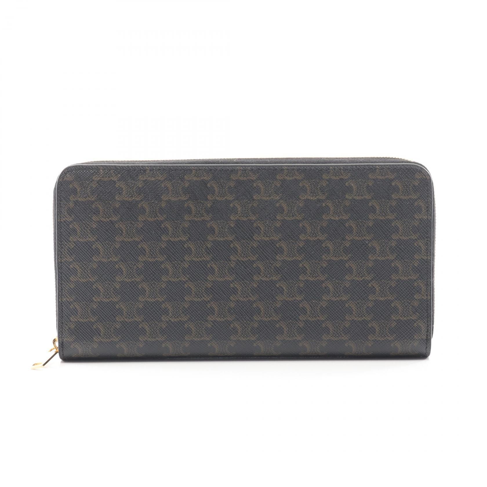 Celine Celine Celine Triomphe PVC long wallet Plastic / Synthetic Long Wallet 10B55 2BQ3 38NO DUTY FREE for USA Size ONE SIZE - 1 Thumbnail
