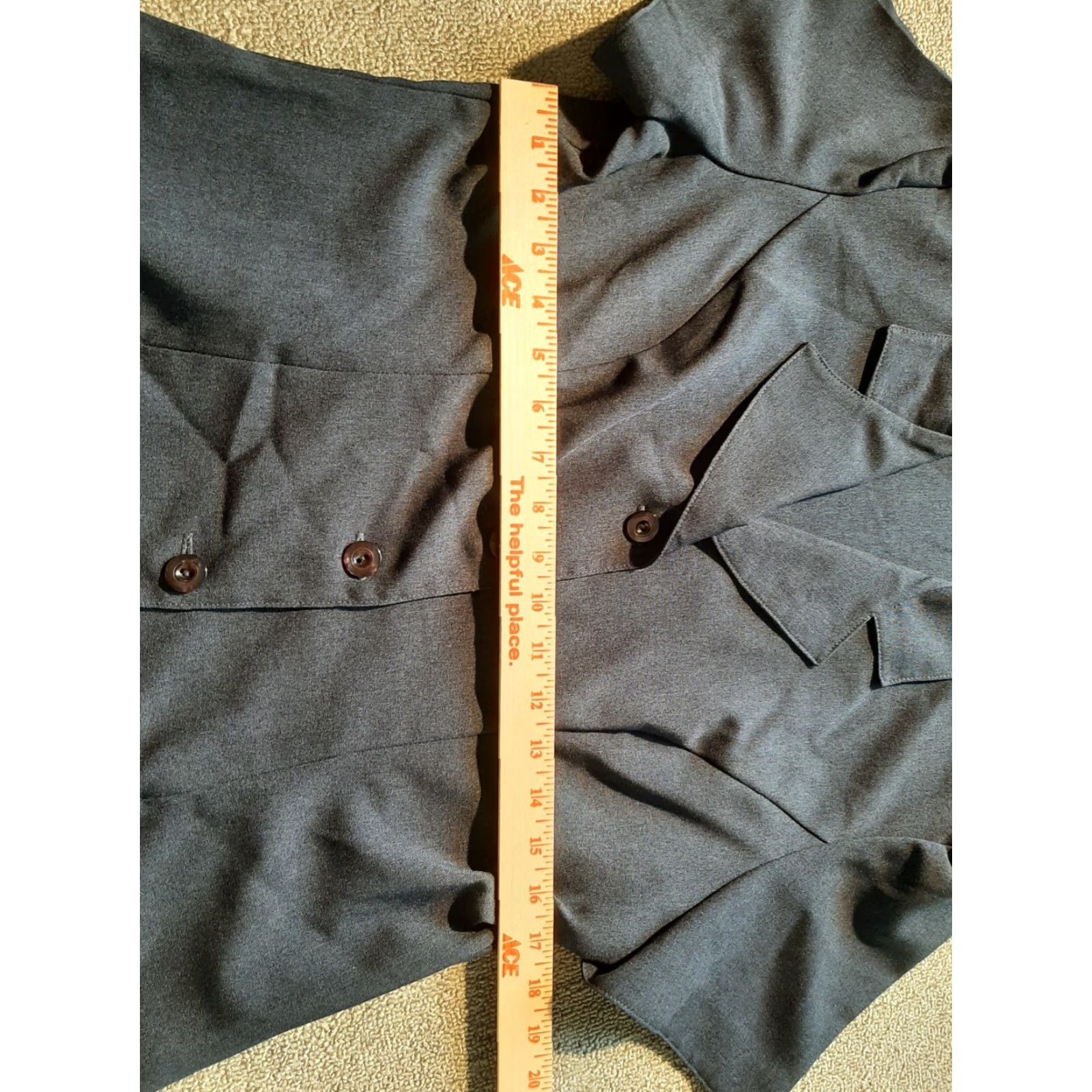 Vintage DBY Ltd. Women's Blue Suit Blazer Button down 13/14 Polyester Short Sleeve 3 Piece Suit Womens Blue 13/14 Size 34" / US 12 / IT 48 - 3 Thumbnail