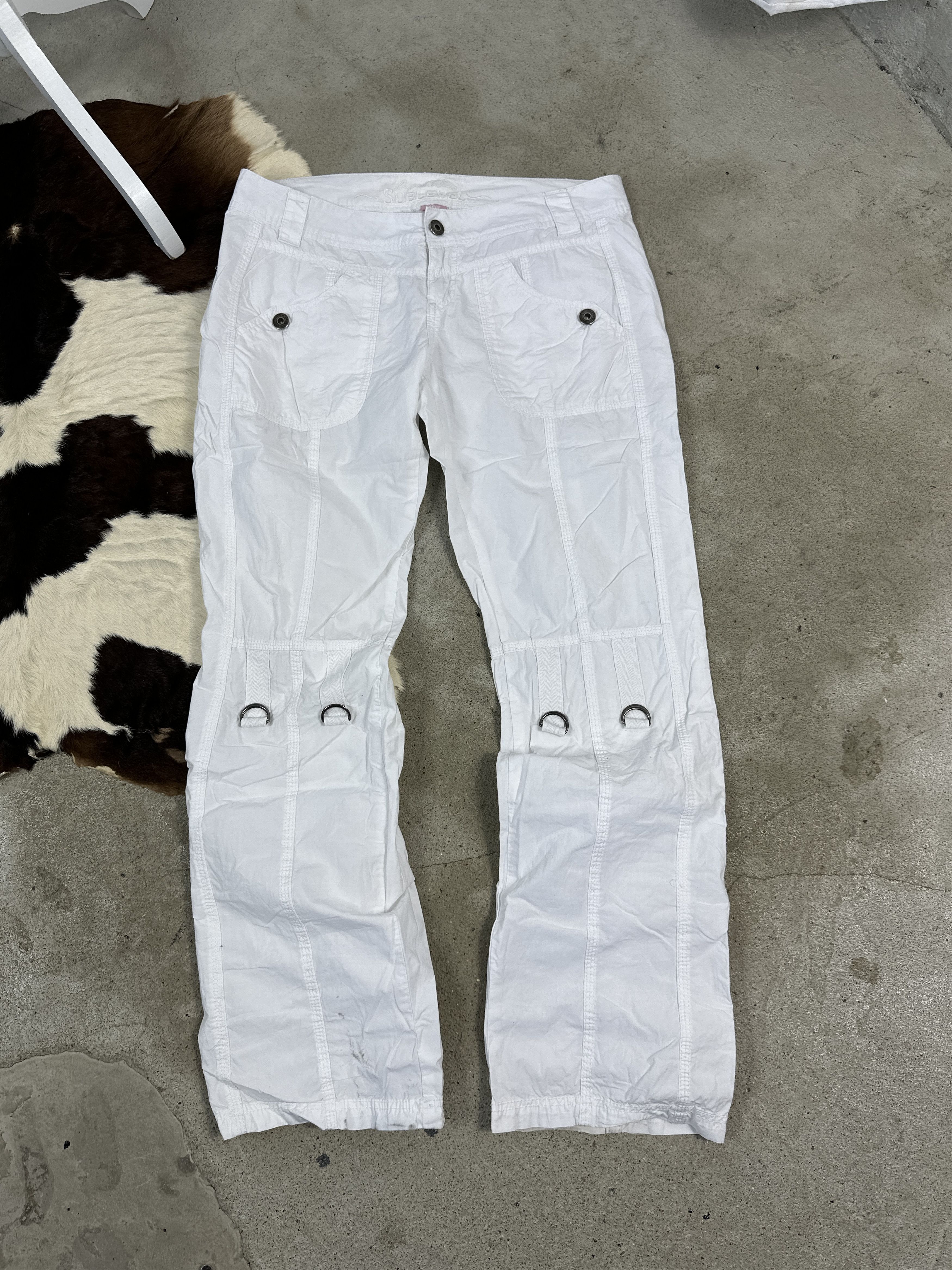 Vintage Vintage Streetwear 00s Cargo Wide Leg Casual Pants Size 28" / US 6 / IT 42 - 3 Thumbnail