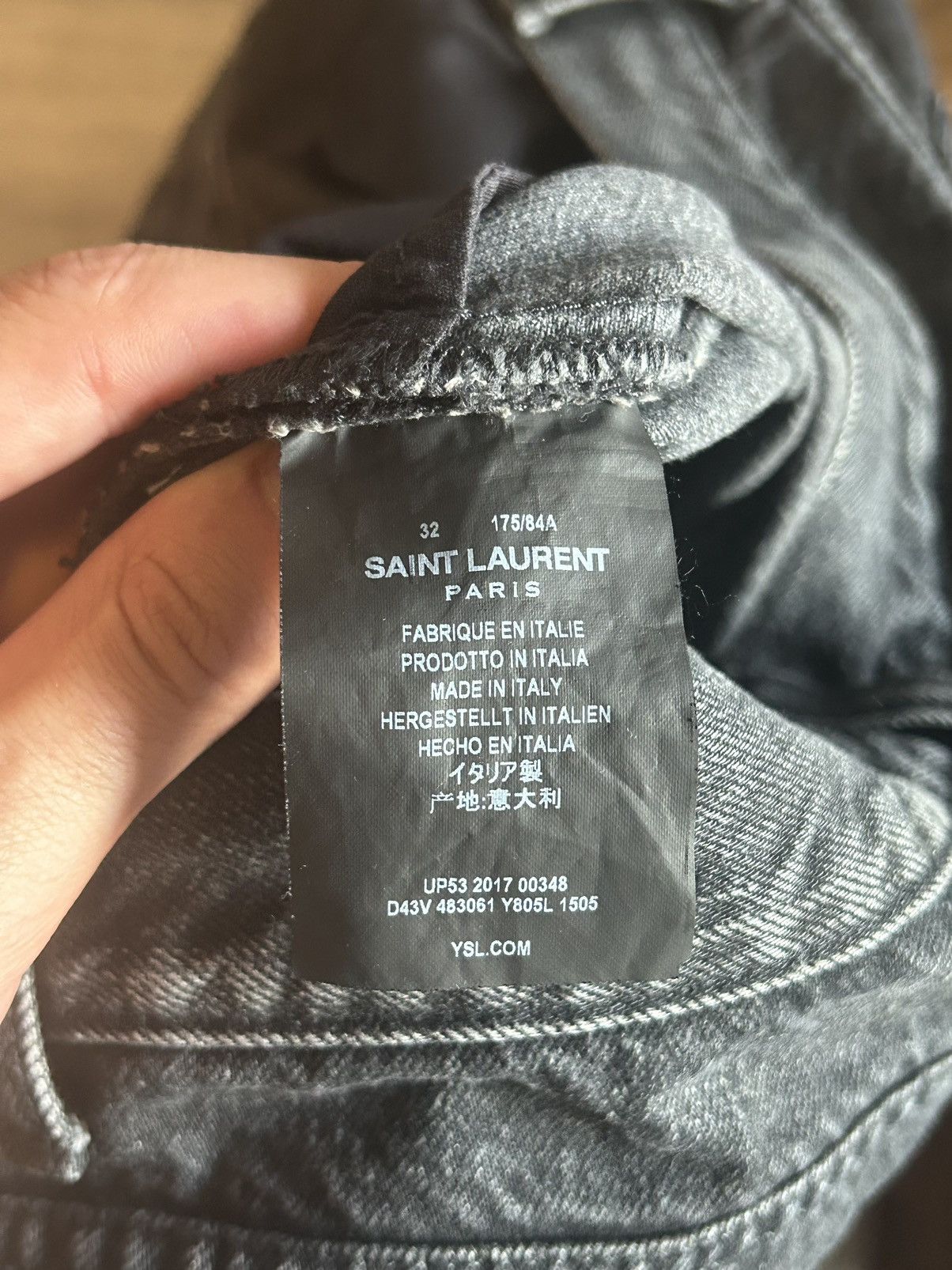 Saint Laurent Paris Black D02 M/SK-LW Jeans Size US 32 / EU 48 - 17 Thumbnail