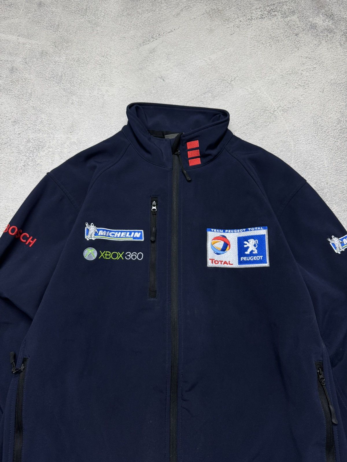 Jerzees Vintage Peugeot Sport Formula One Racing Soft Shell Jacket Size US L / EU 52-54 / 3 - 3 Thumbnail