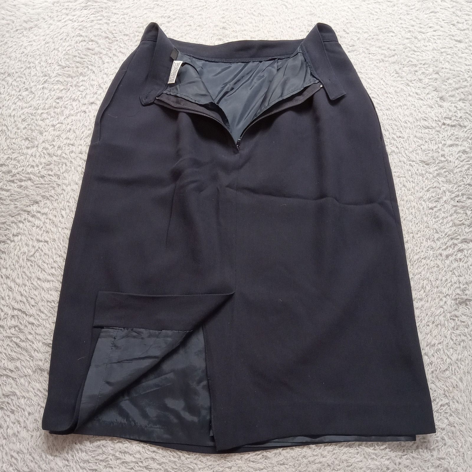 & Other Stories Women's Career Suit Skirt 4 Straight Back Zip Lined Navy Size 28" / US 6 / IT 42 - 3 Thumbnail