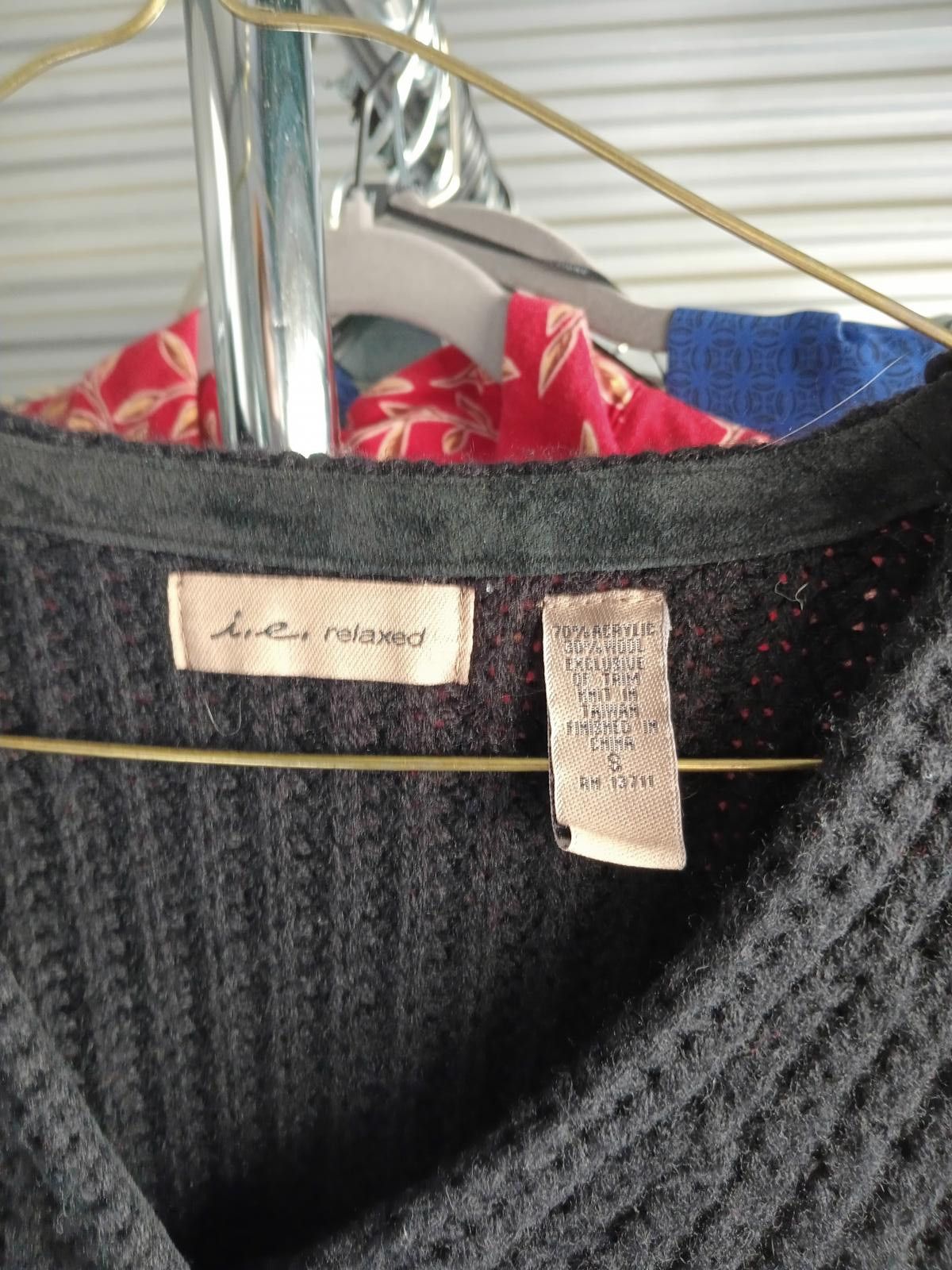 Designer Cozy Black Knit Cardigan by i.e. relaxed Size S / US 4 / IT 40 - 4 Thumbnail