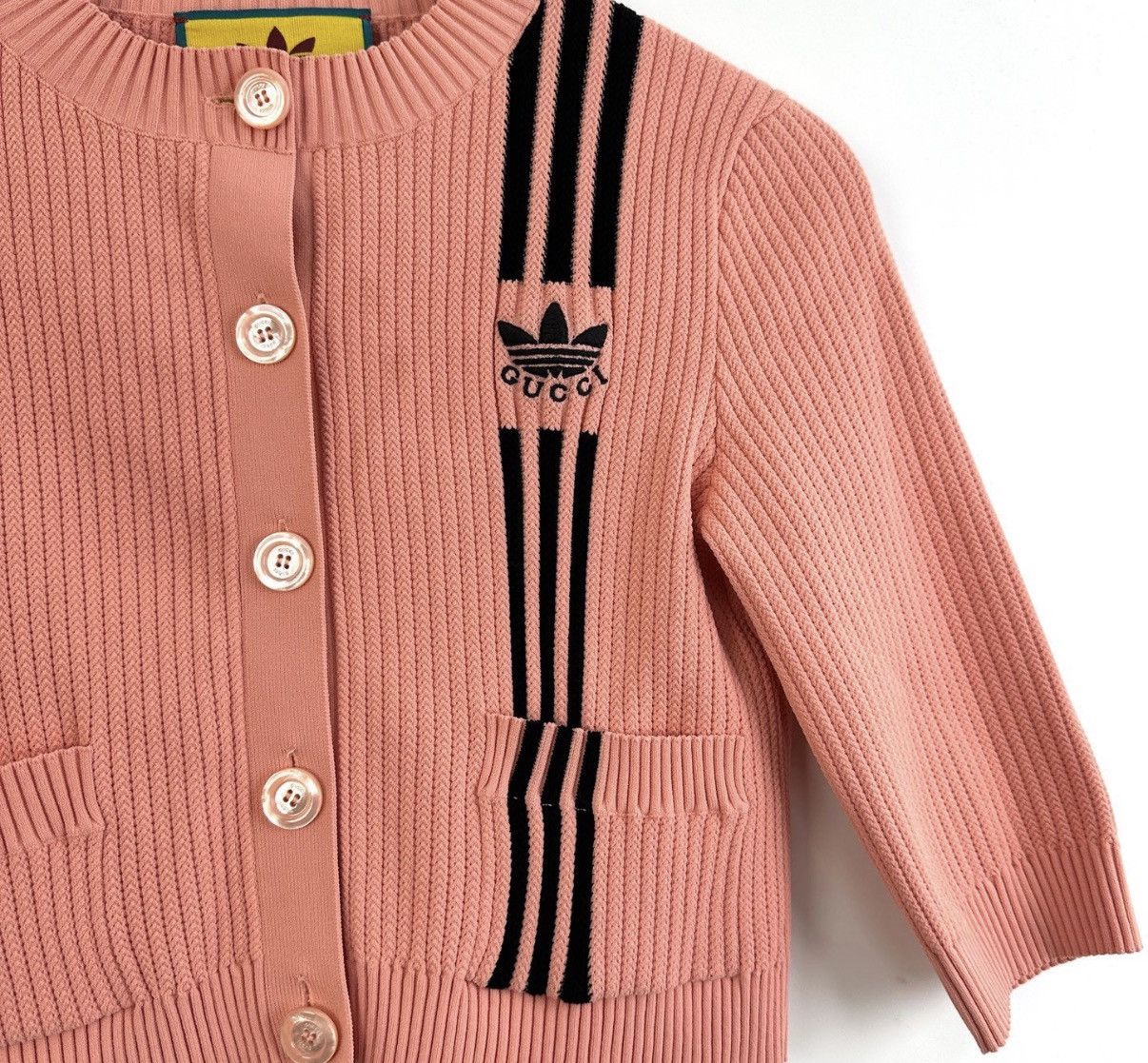 Gucci GUCCI x Adidas Women's Pink Clover Joint Knitwear K12 Size XS / US 0-2 / IT 36-38 - 5 Thumbnail