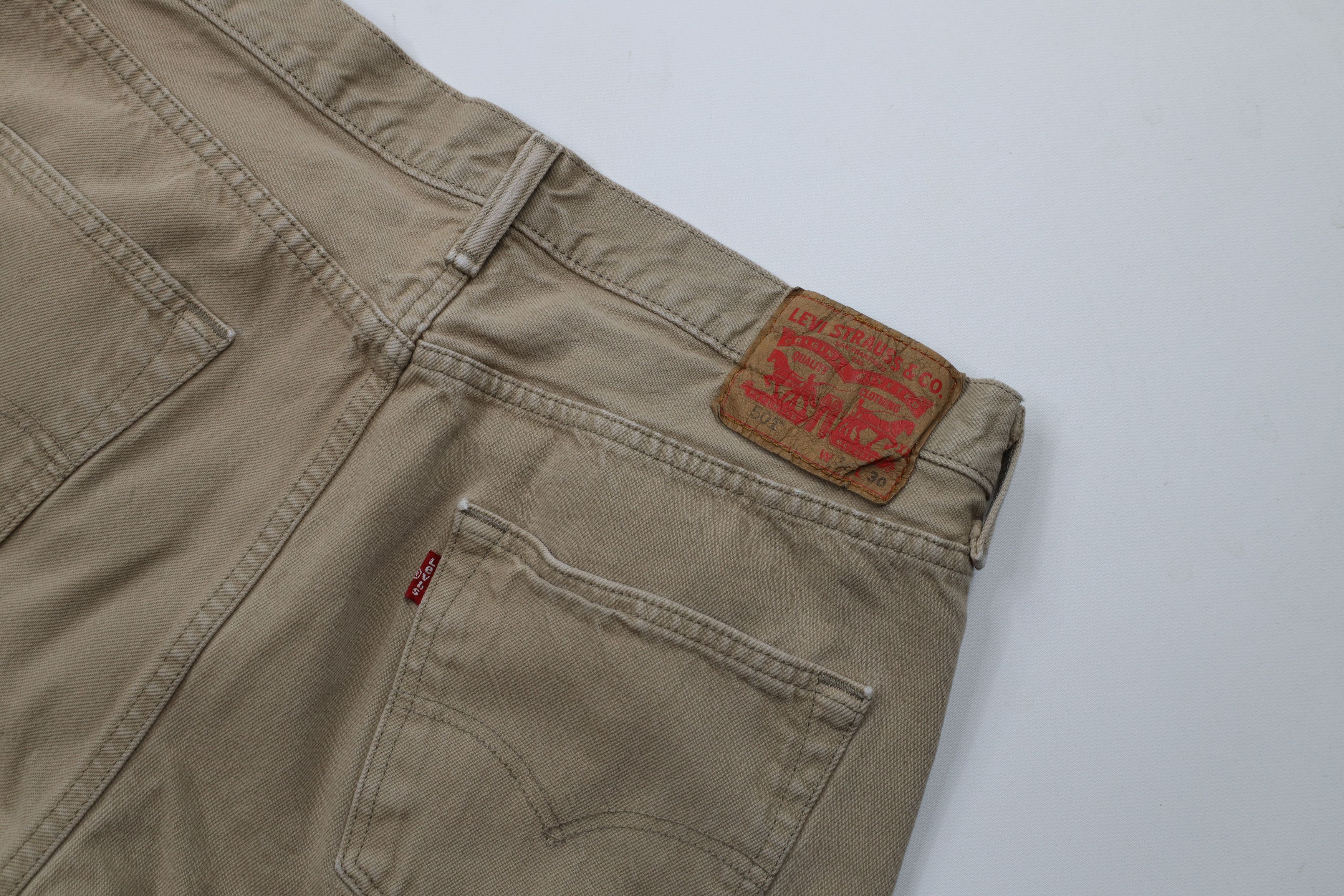 Levi's × Vintage Vintage Y2K Levis 501xx Button Fly Original Fit Jeans Beige Size US 34 / EU 50 - 12 Thumbnail