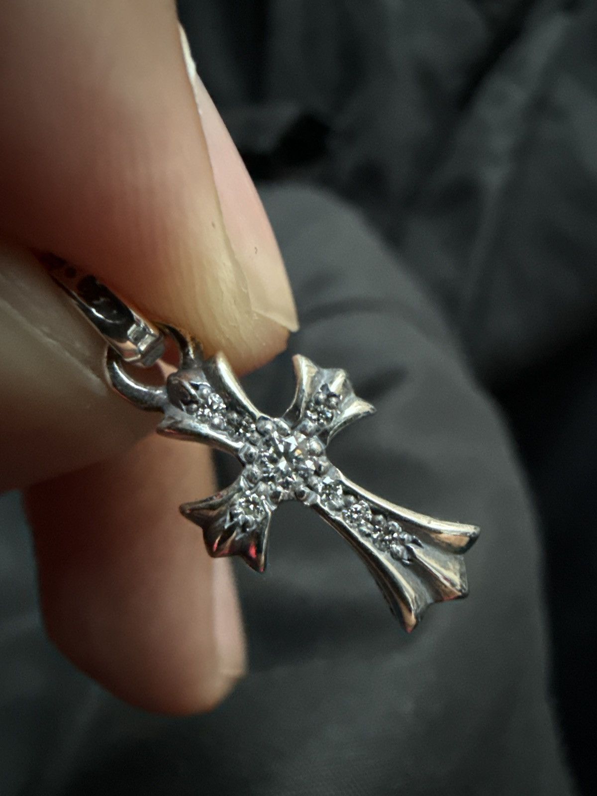 Baby Fat Pendant w/ Pave Diamonds