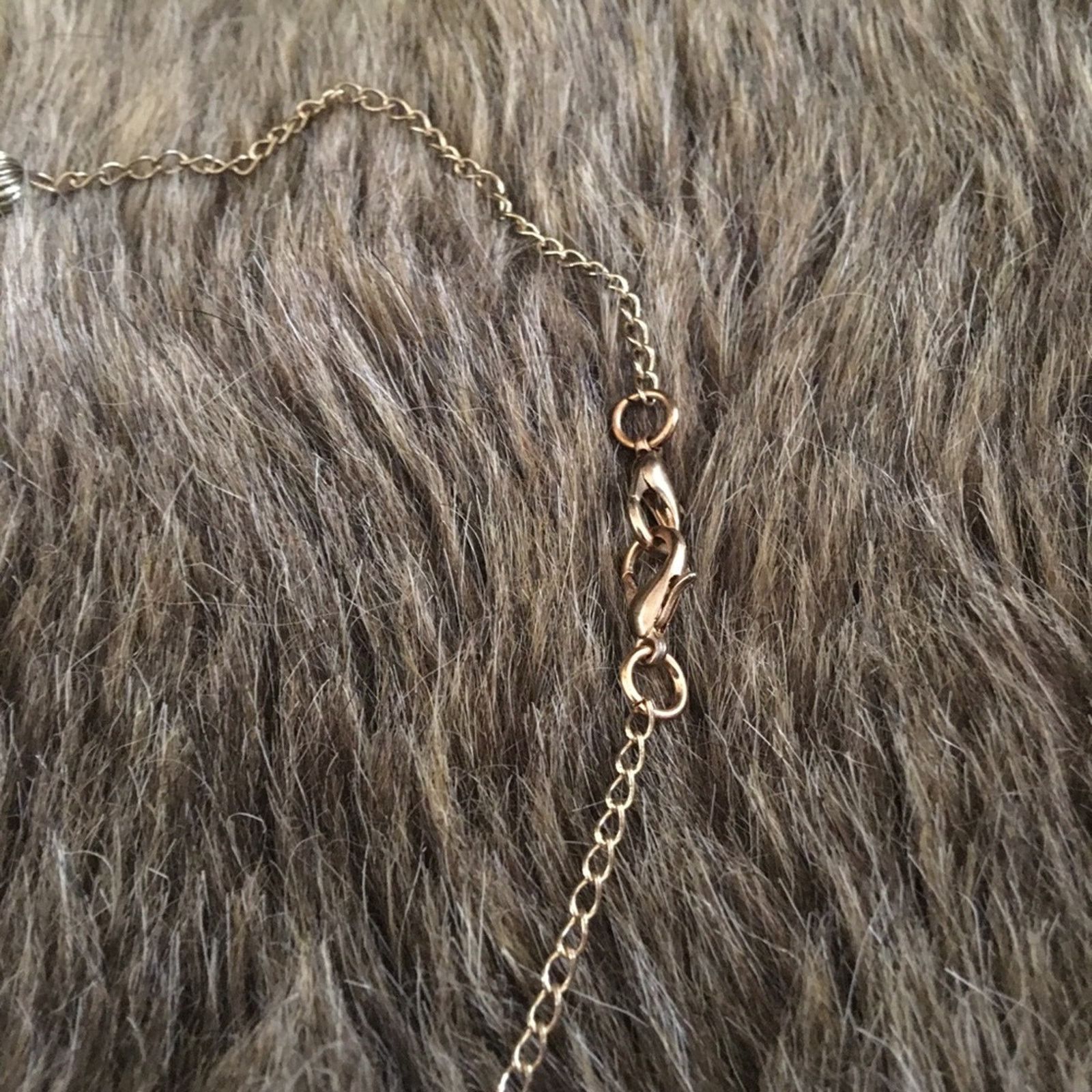 Vintage Vintage plastic beaded gold tone chain necklace Size ONE SIZE - 9 Thumbnail