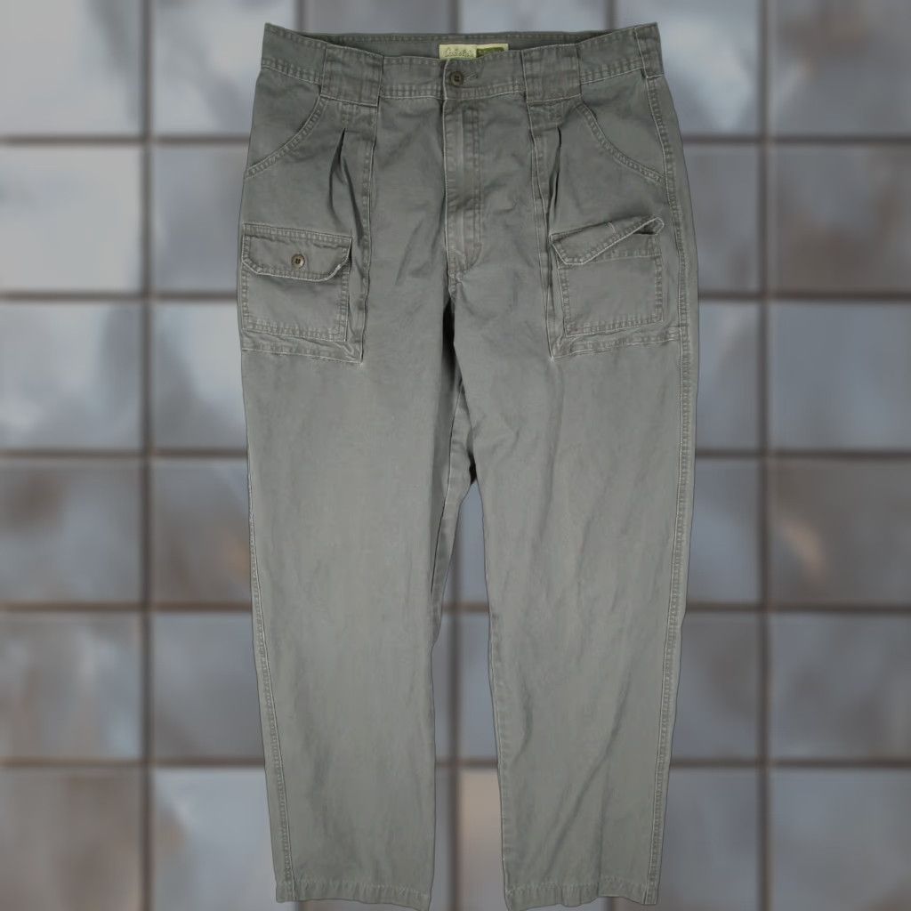 Vintage Cabela's Pants Mens 7 Pocket Hiker Cargo Work Canvas Cotton Green 36x31 Casual Travel Outdoor 90s Mens Size US 36 / EU 52 - 1 Thumbnail