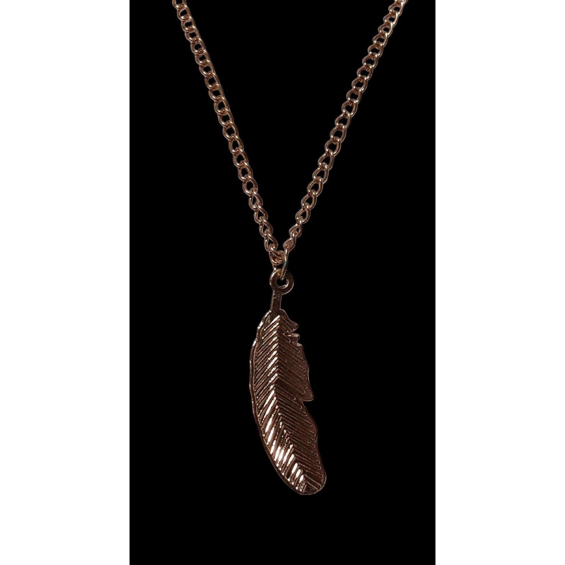 Other Rose Gold Boho Feather Pendant Necklace Size ONE SIZE - 2 Thumbnail
