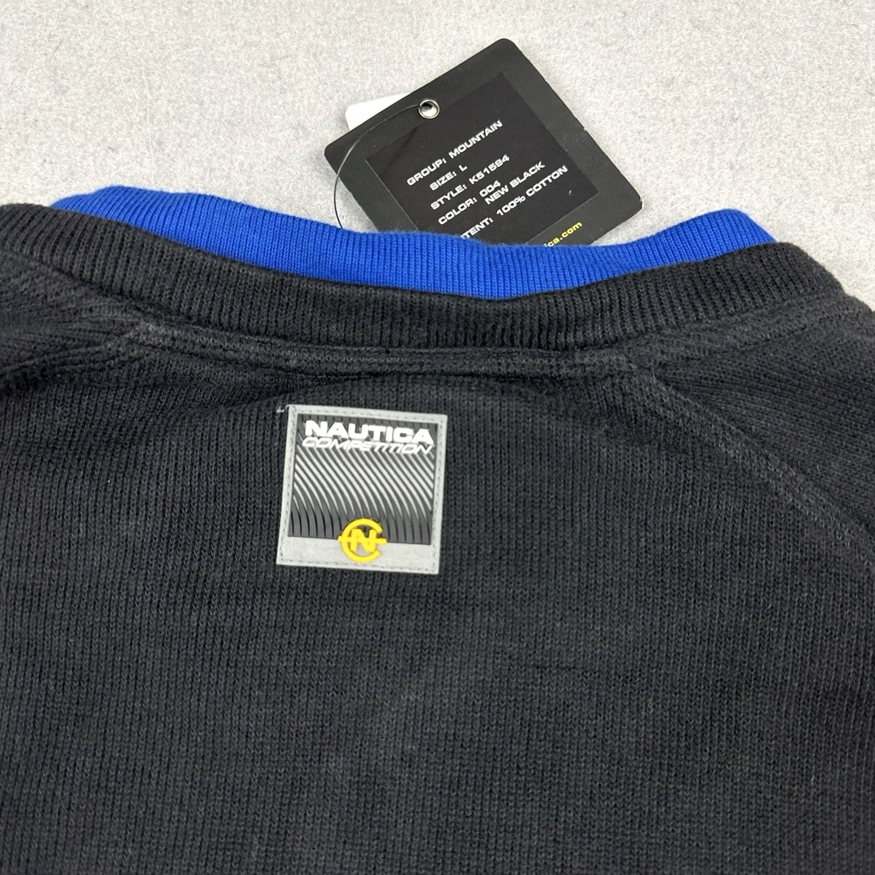 Nautica VINTAGE Nautica Sweater Mens Large Black Crewneck Knit Pullover Logo Casual Y2K Deadstock Size US L / EU 52-54 / 3 - 4 Thumbnail