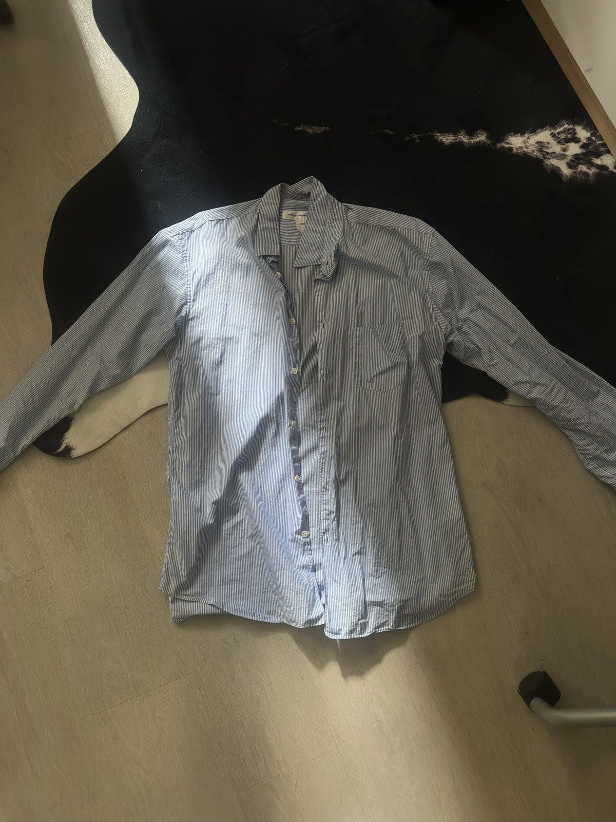 Comme des Garcons Comme Des Garçon blue striped shirt Size US L / EU 52-54 / 3 - 1 Thumbnail