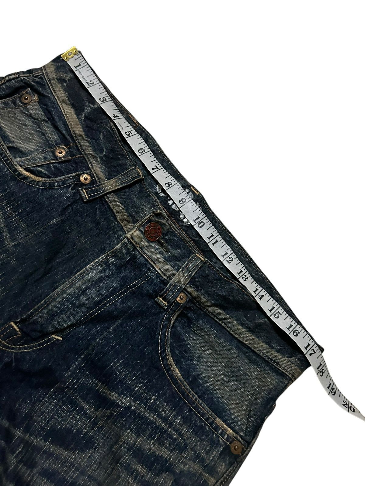 Edwin × If Six Was Nine × Kapital FLARE EDWIN BLUETRIP Distressed Japanese Punk Style Denim 🎌🎌 Size US 35 - 19 Thumbnail