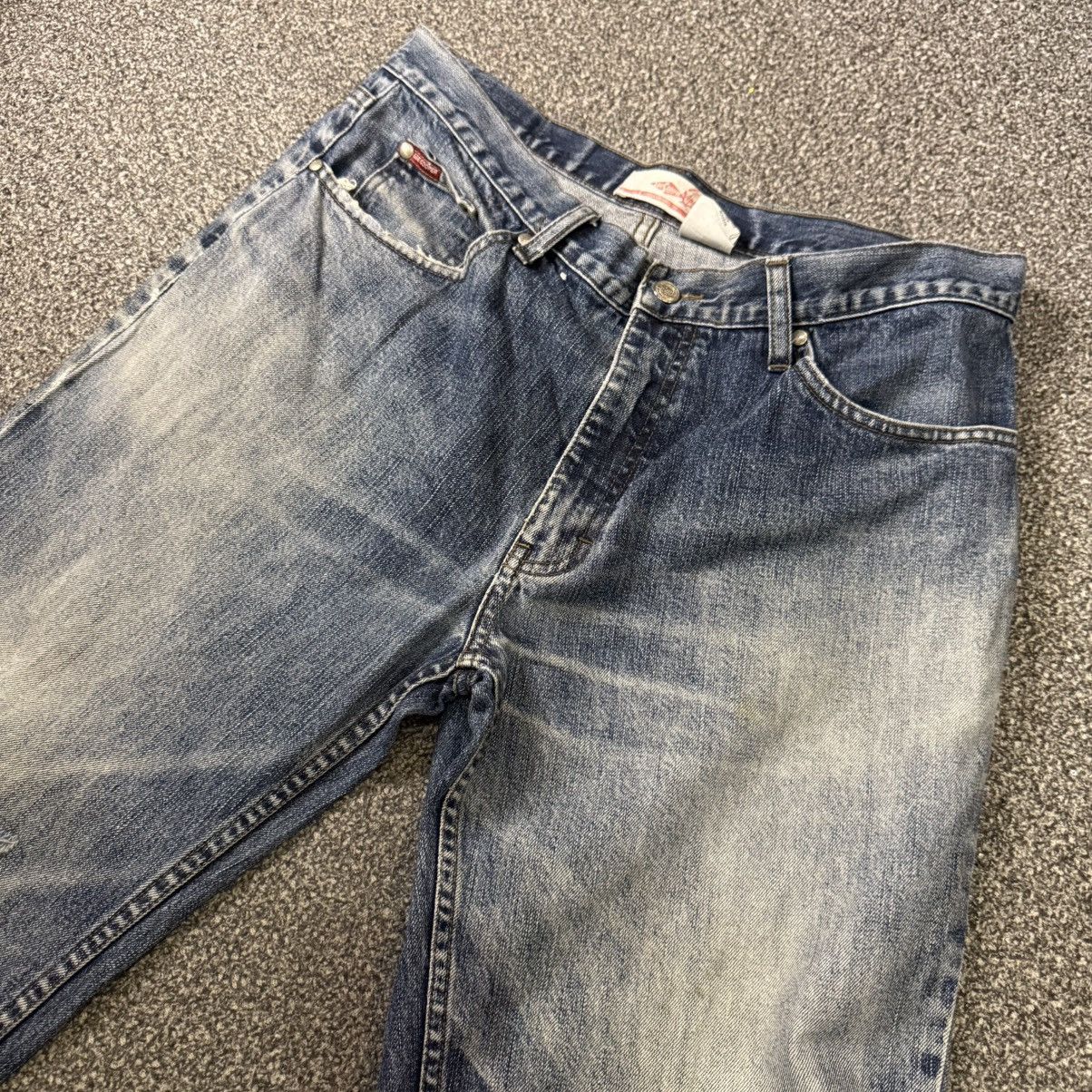 Seditionaries 1988 Casual Urban Lee Cooper Distressed WideLeg Denim Size US 36 / EU 52 - 3 Thumbnail